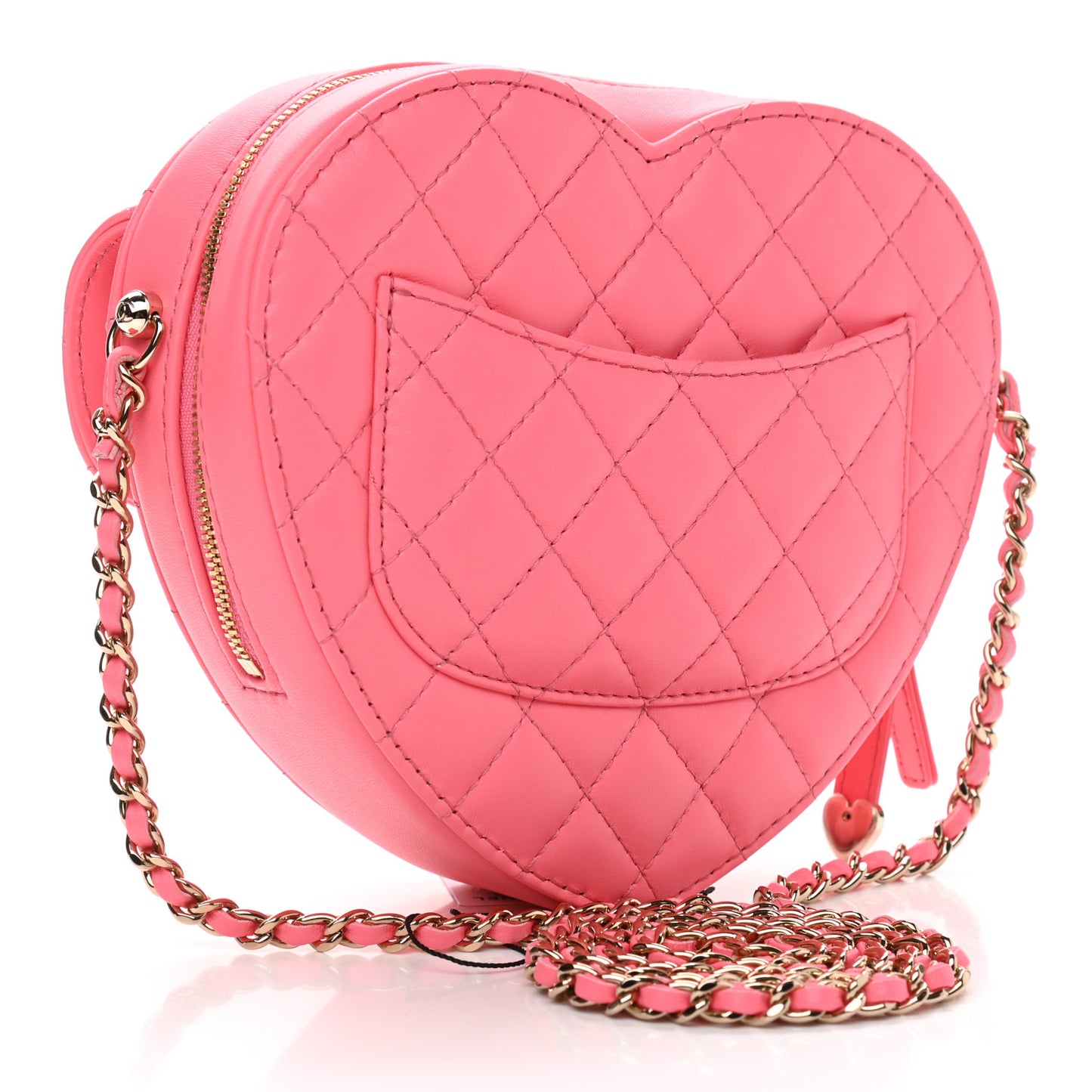 Lambskin Quilted CC In Love Heart Bag Pink