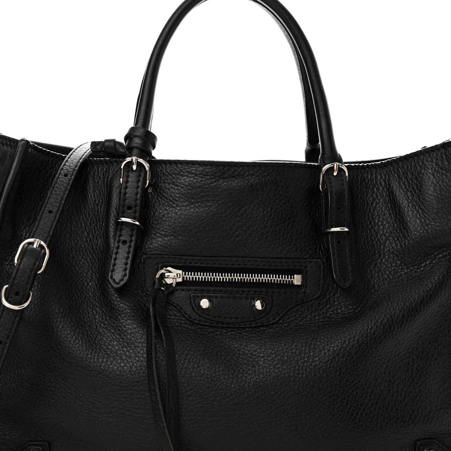 Calfskin Papier Mini A4 Tote Black