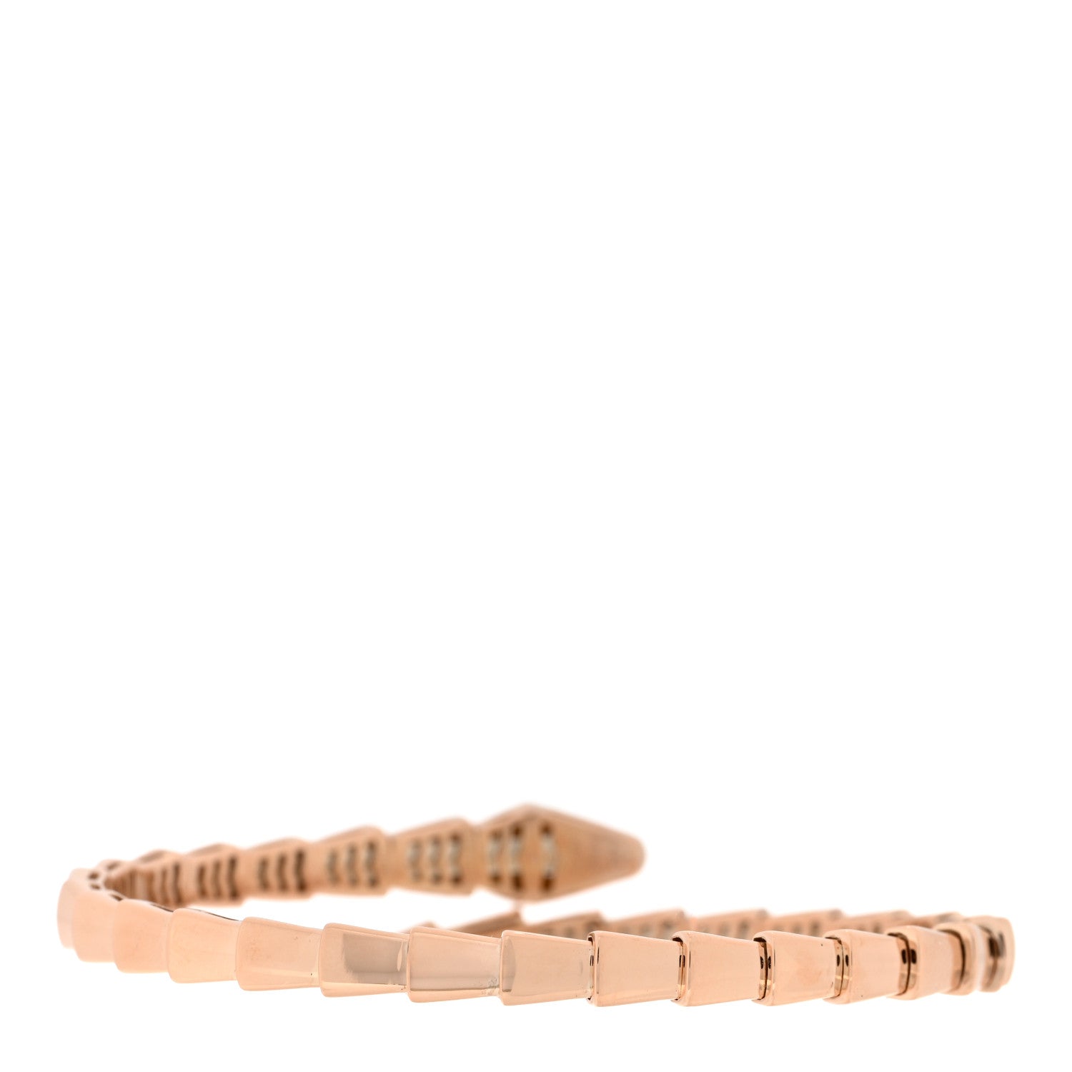 Bulgari 18K Rose Gold Diamond Serpenti Viper Bracelet S 2 of 4