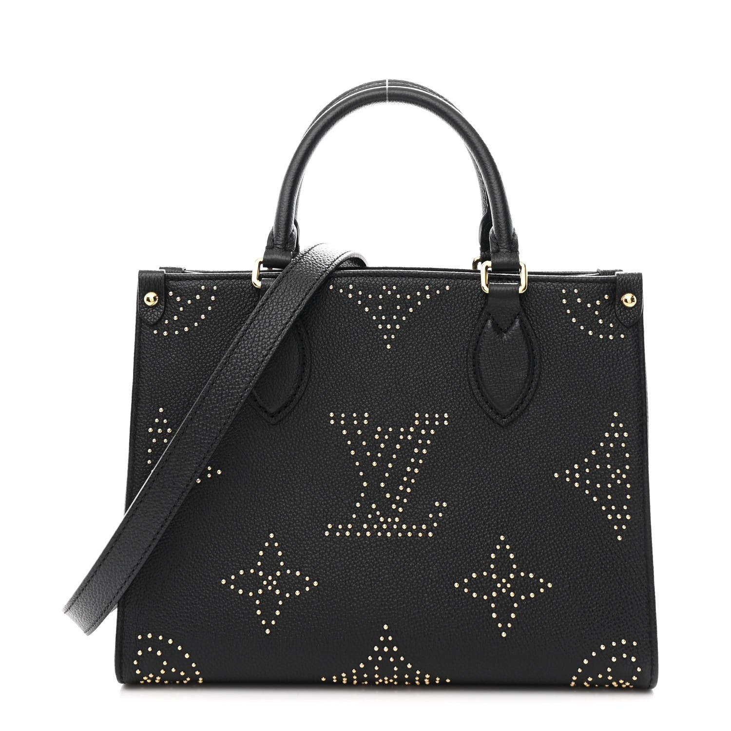 Louis Vuitton Grained Calfskin Studded Monogram Giant Onthego PM
