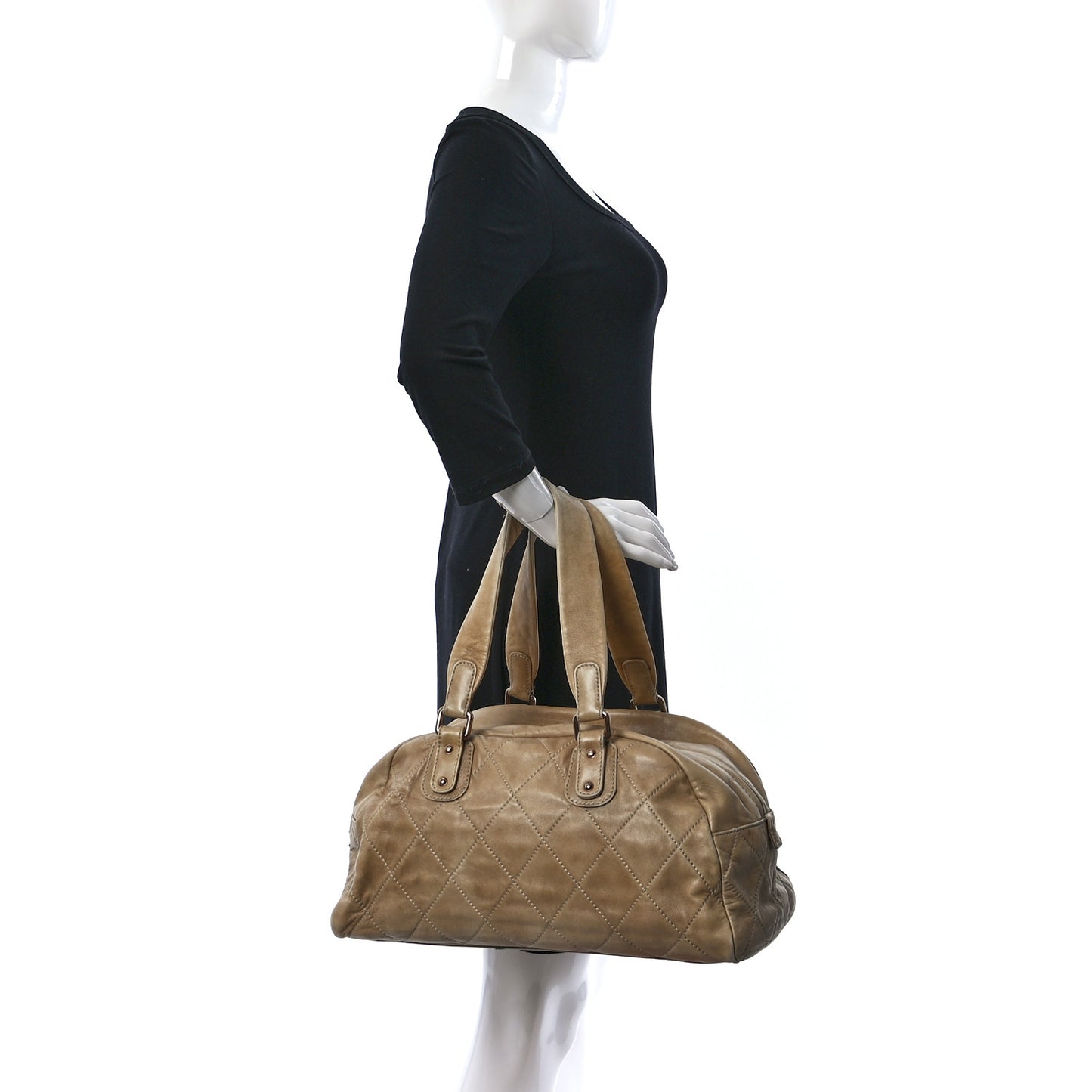 Lambskin Cloudy Bundle Bowler Beige