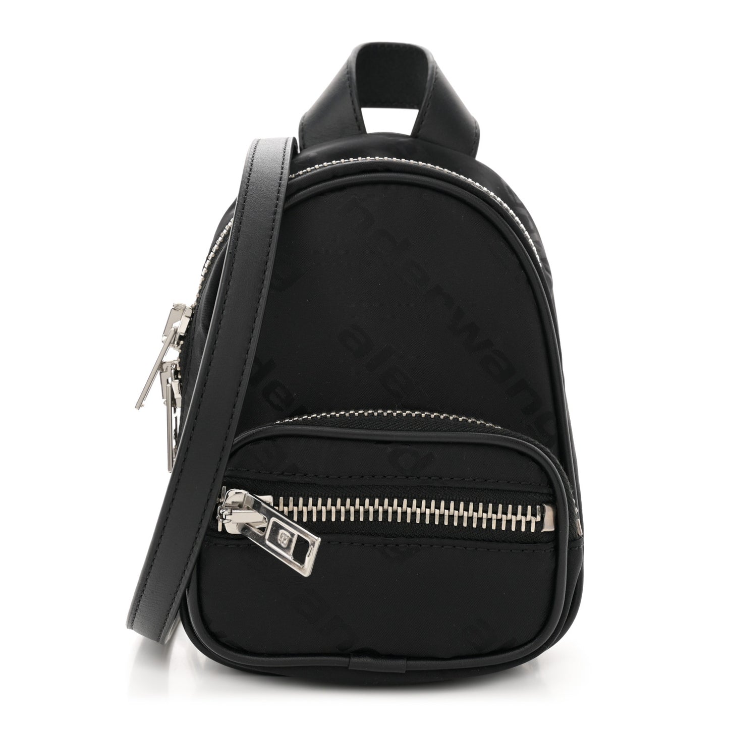 Nylon Logo Mini Attica Backpack Crossbody Black