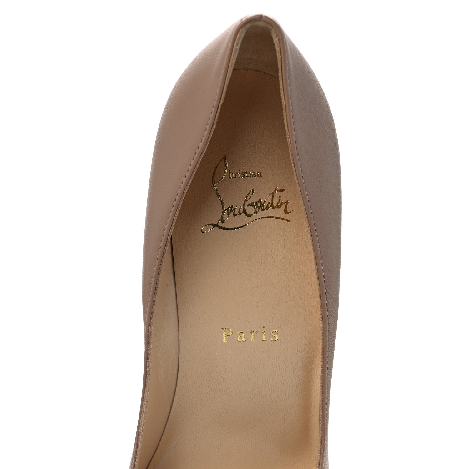 Christian Louboutin Nappa Apostrophy 100 Pumps 38 Nude 7 of 8