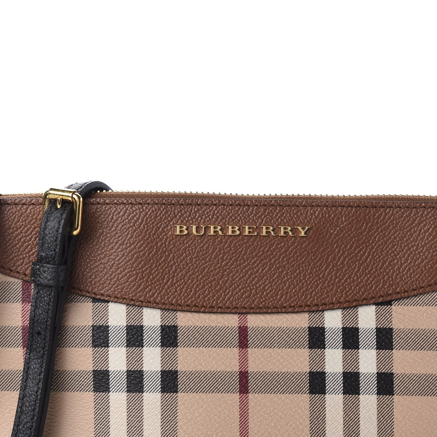 Haymarket Check Peyton Crossbody Clutch Bag Toffee