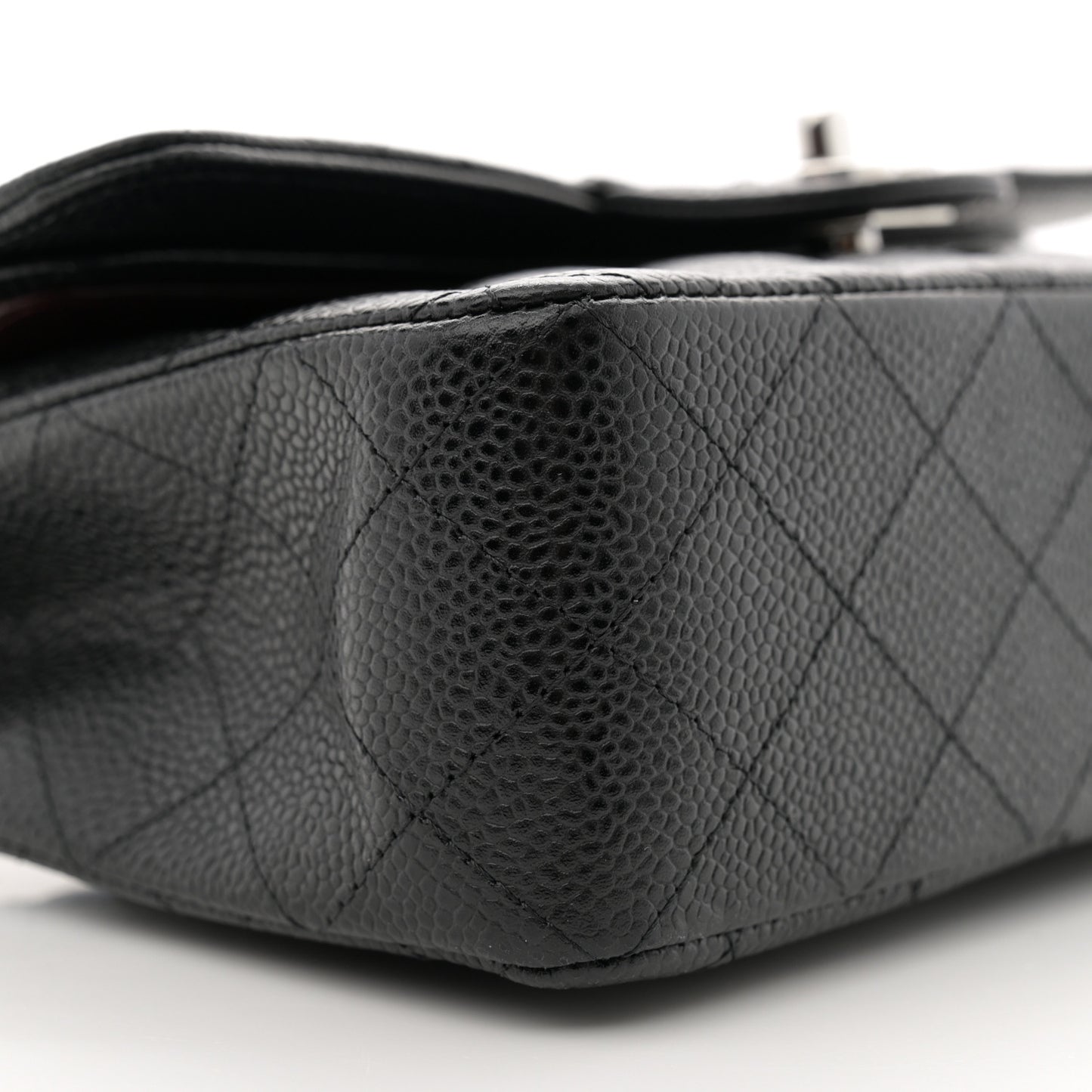 Caviar Quilted Small Double Flap Black