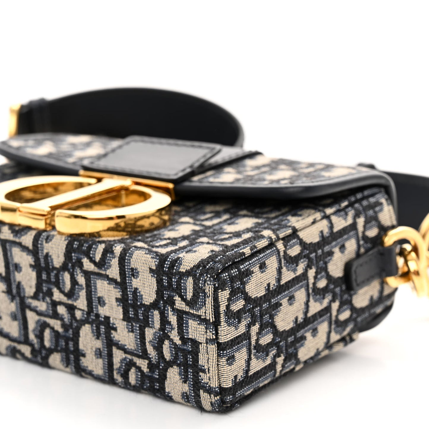 CHRISTIAN DIOR Oblique 30 Montaigne Box Bag Blue