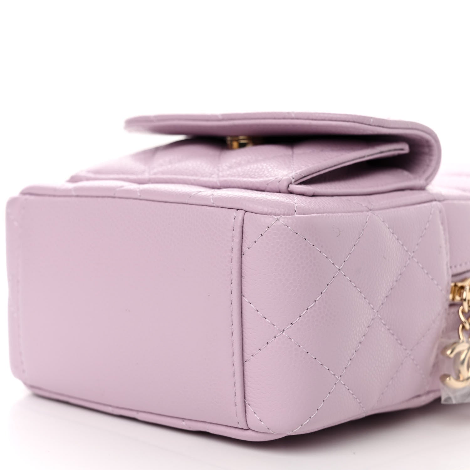 Chanel Caviar Quilted CC Mini Classic Backpack Light Purple 10 of 11