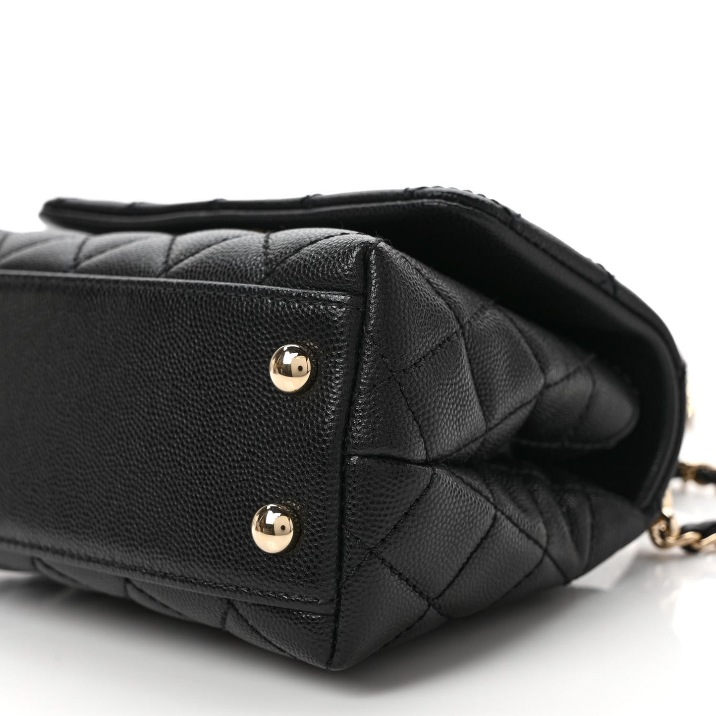 Caviar Quilted Extra Mini Coco Handle Flap Black