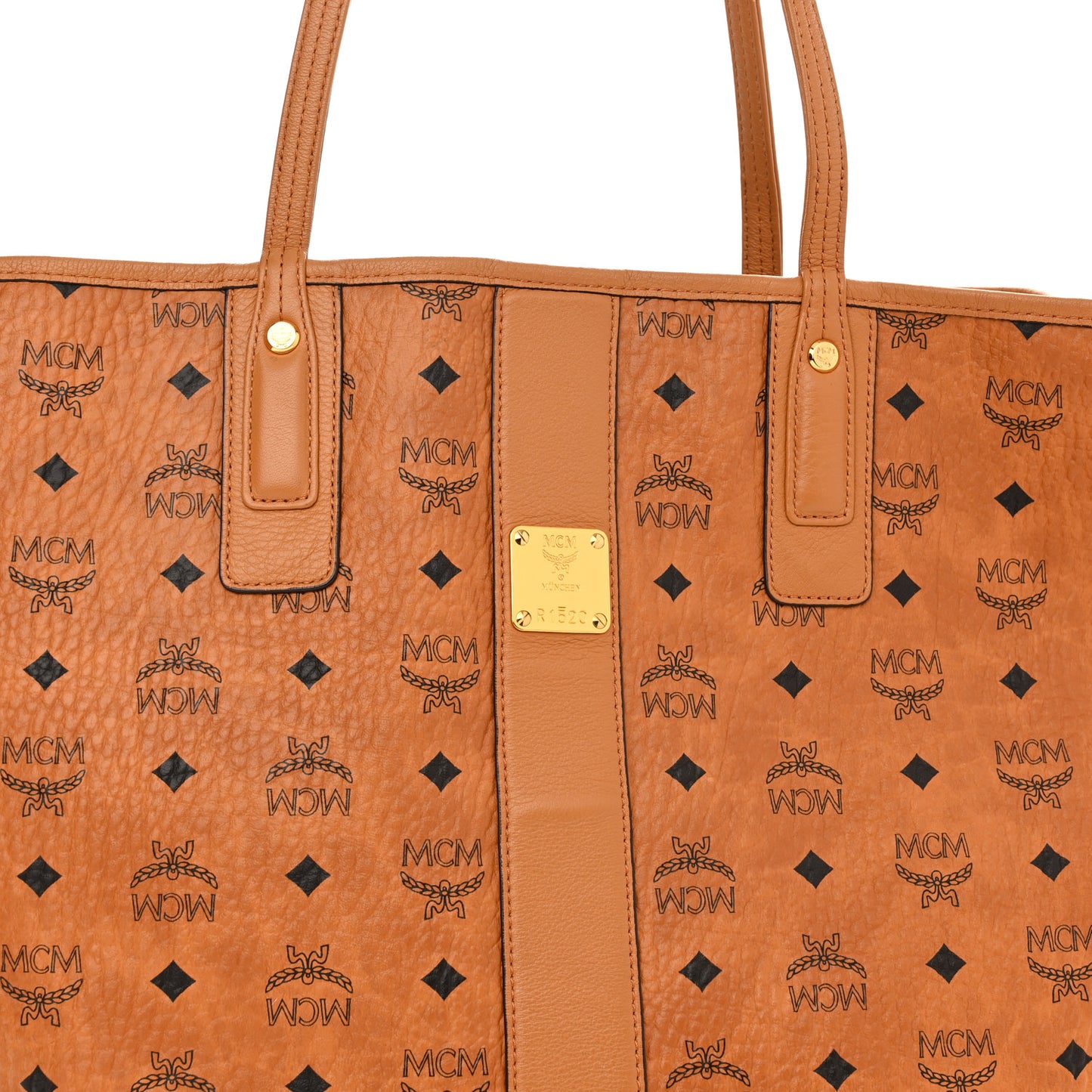 Visetos Medium Liz Reversible Shopper Tote Cognac