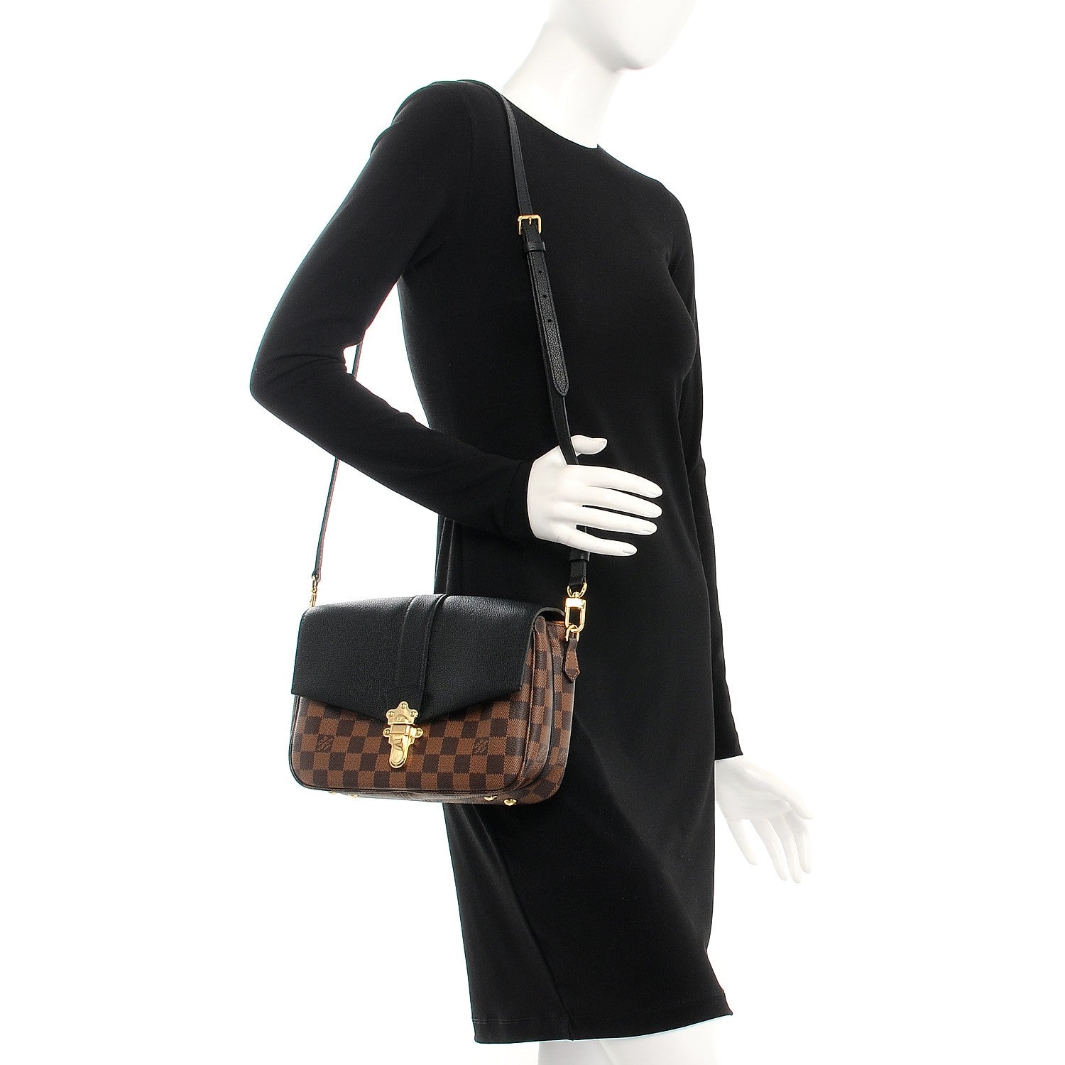 Louis Vuitton Damier Ebene Clapton Black 2 of 8