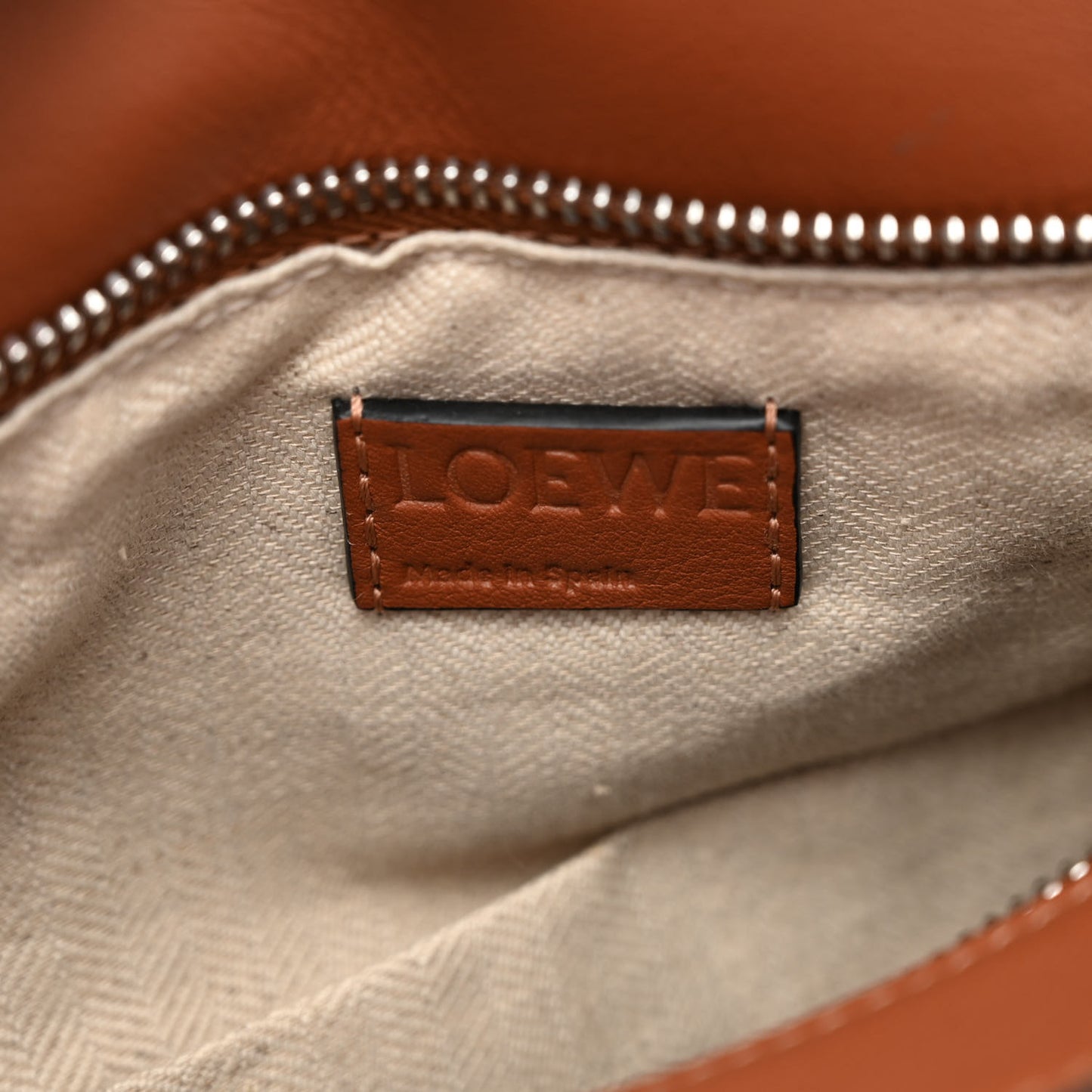 Calfskin Small Craft Puzzle Bag Tan Black