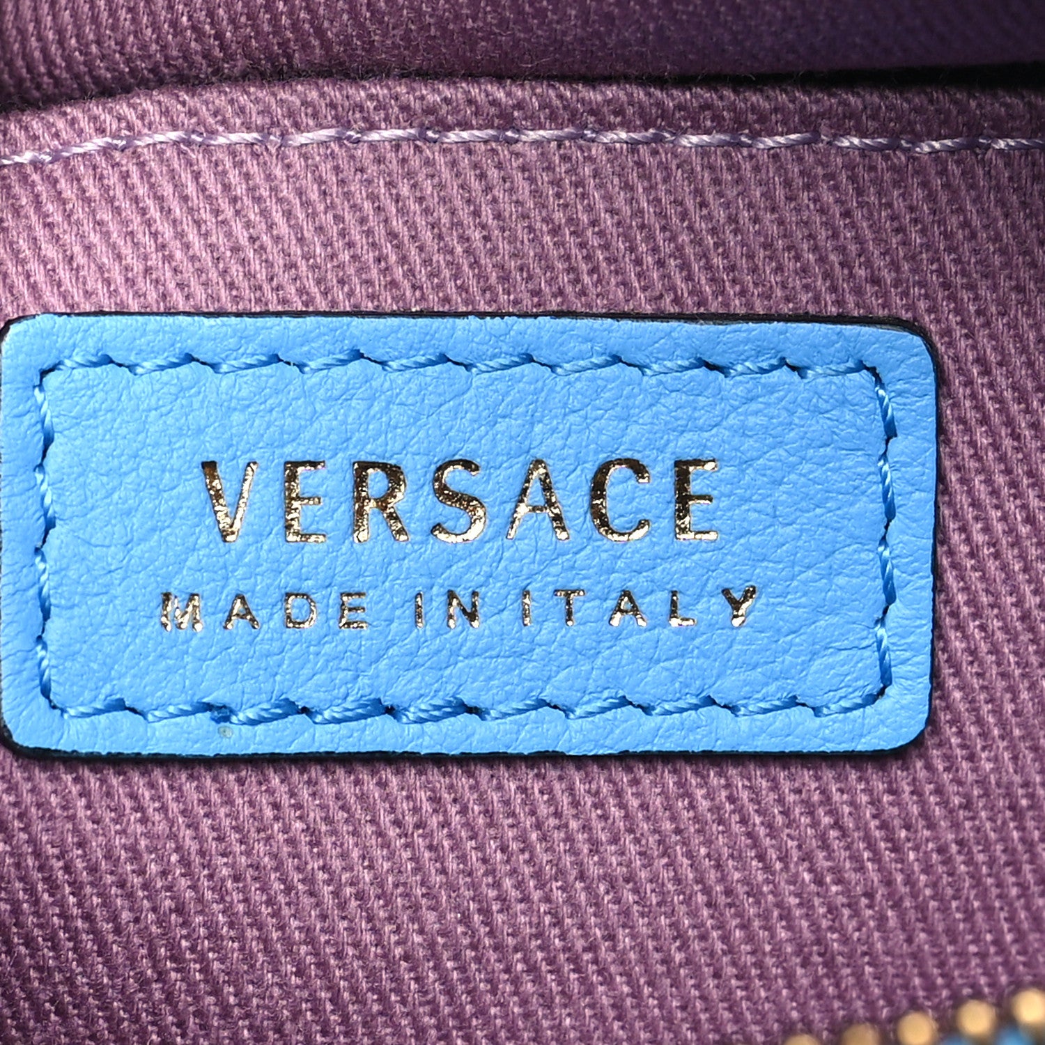 Versace Calfskin La Medusa Round Camera Bag Light Blue 6 of 9