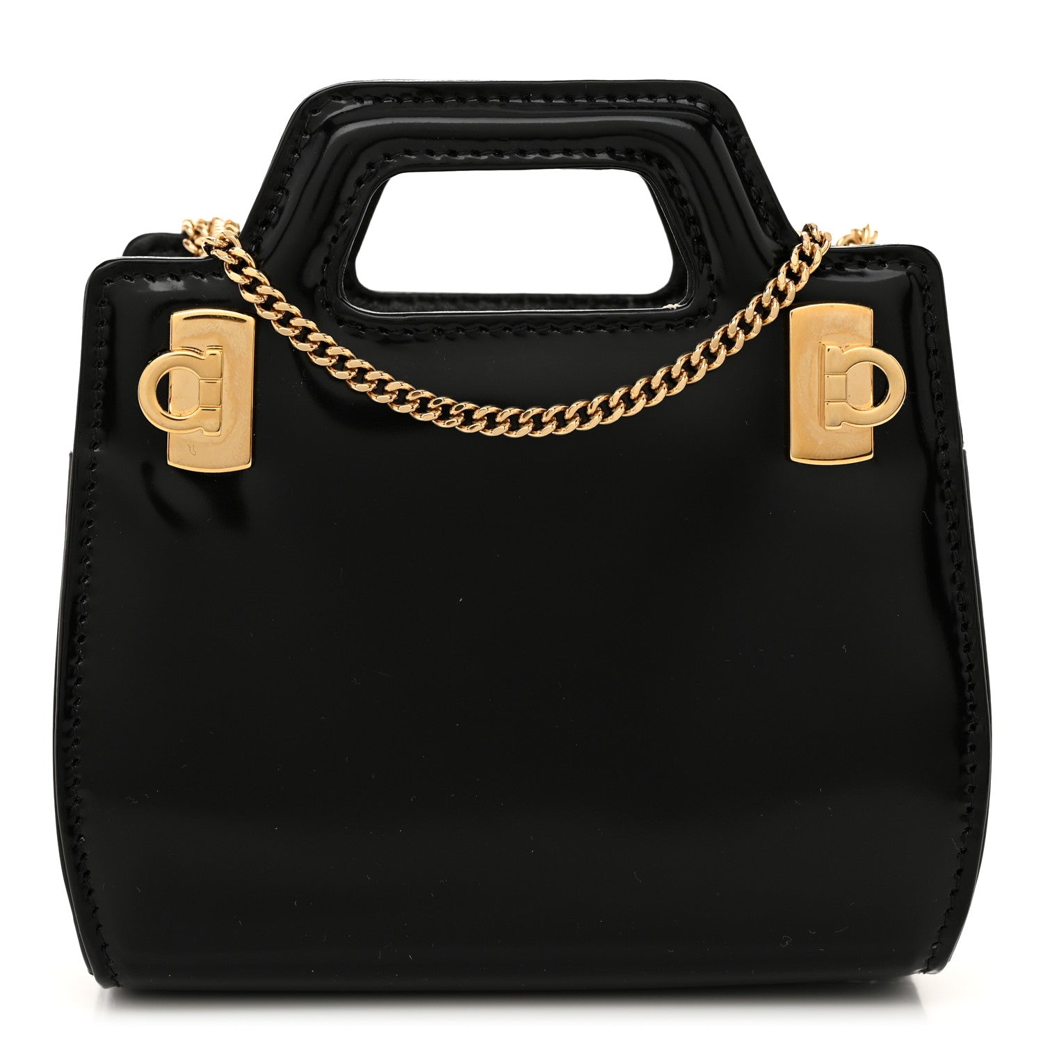 Salvatore Ferragamo Brushed Calfskin Micro Wanda Top Handle Bag