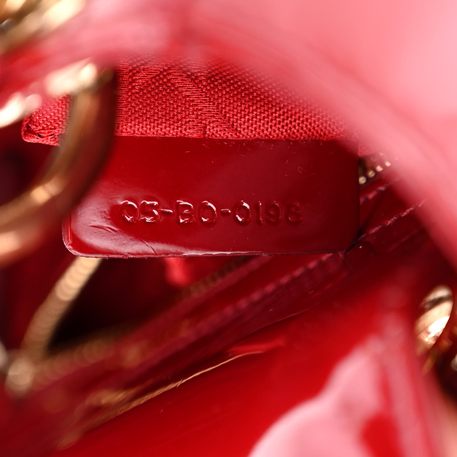 Christian Dior Patent Cannage Mini Lady Dior Red 6 of 14