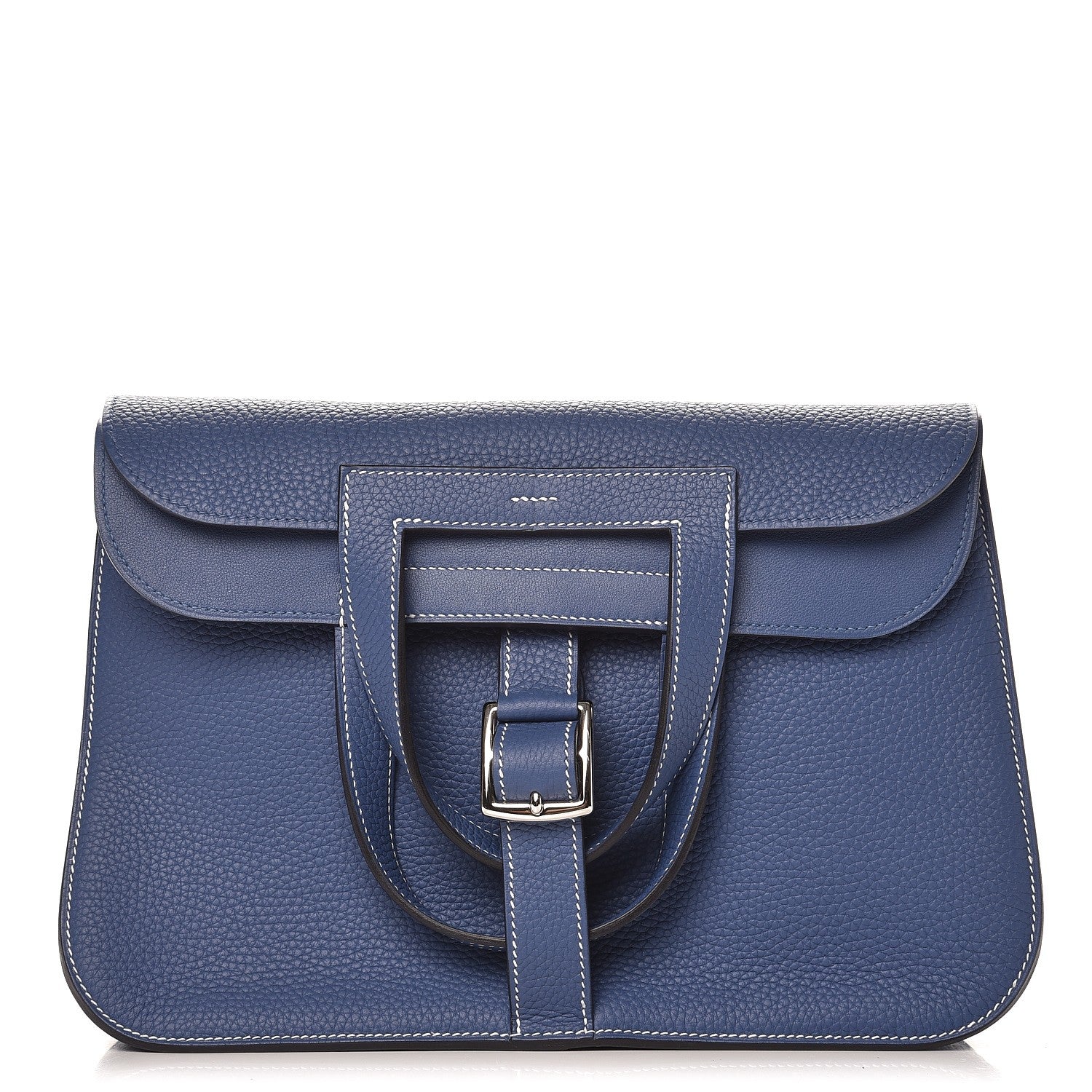 Hermes Taurillon Clemence Halzan 31 Brighton Bleu 254432
