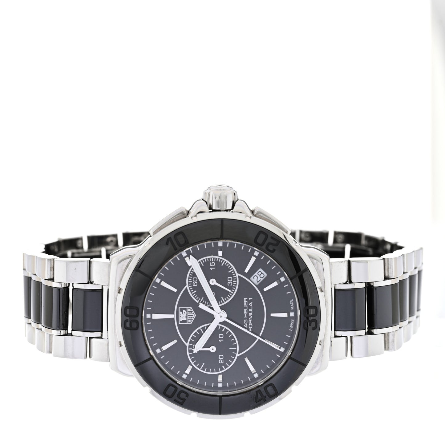 Stainless Steel Ceramic 41mm Formula 1 Lady Quartz Watch Black CAH1210