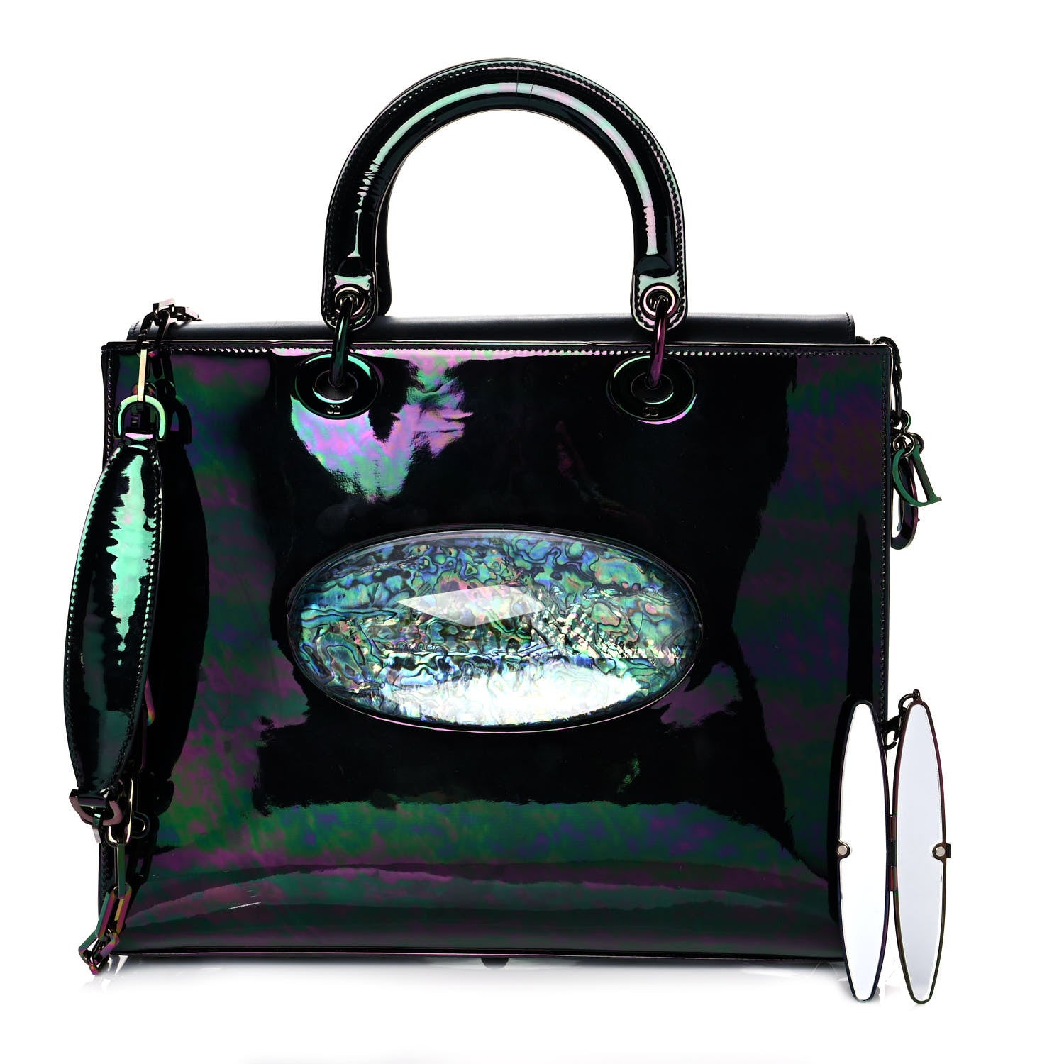 Christian Dior Metallic Iridescent Calfskin Amazonia Gisela Colon