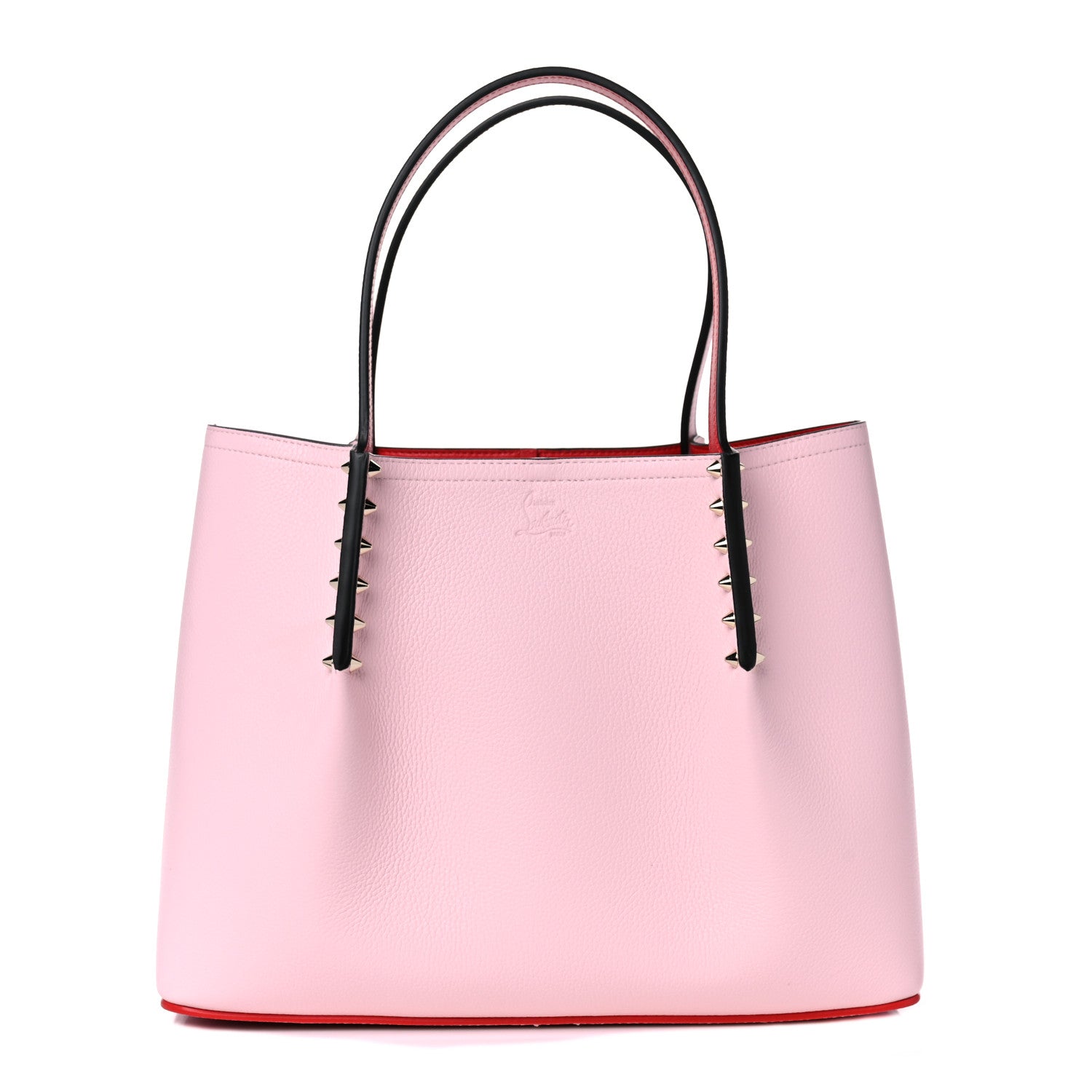 Christian Louboutin Calfskin Spiked Small Cabarock Shopper Tote Poupee 1 of 9