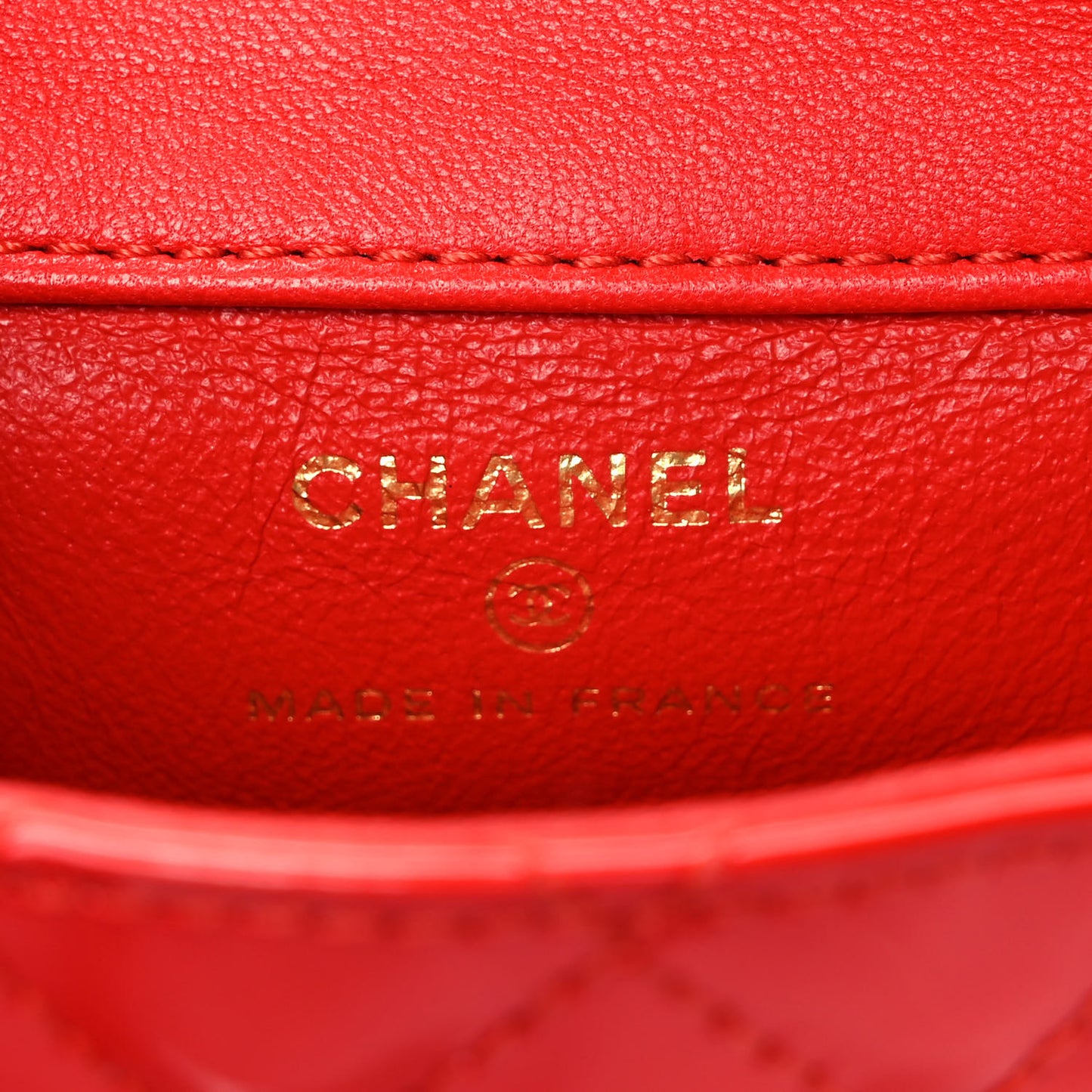 Patent Quilted 2.55 Ankle Wrist Bag Red