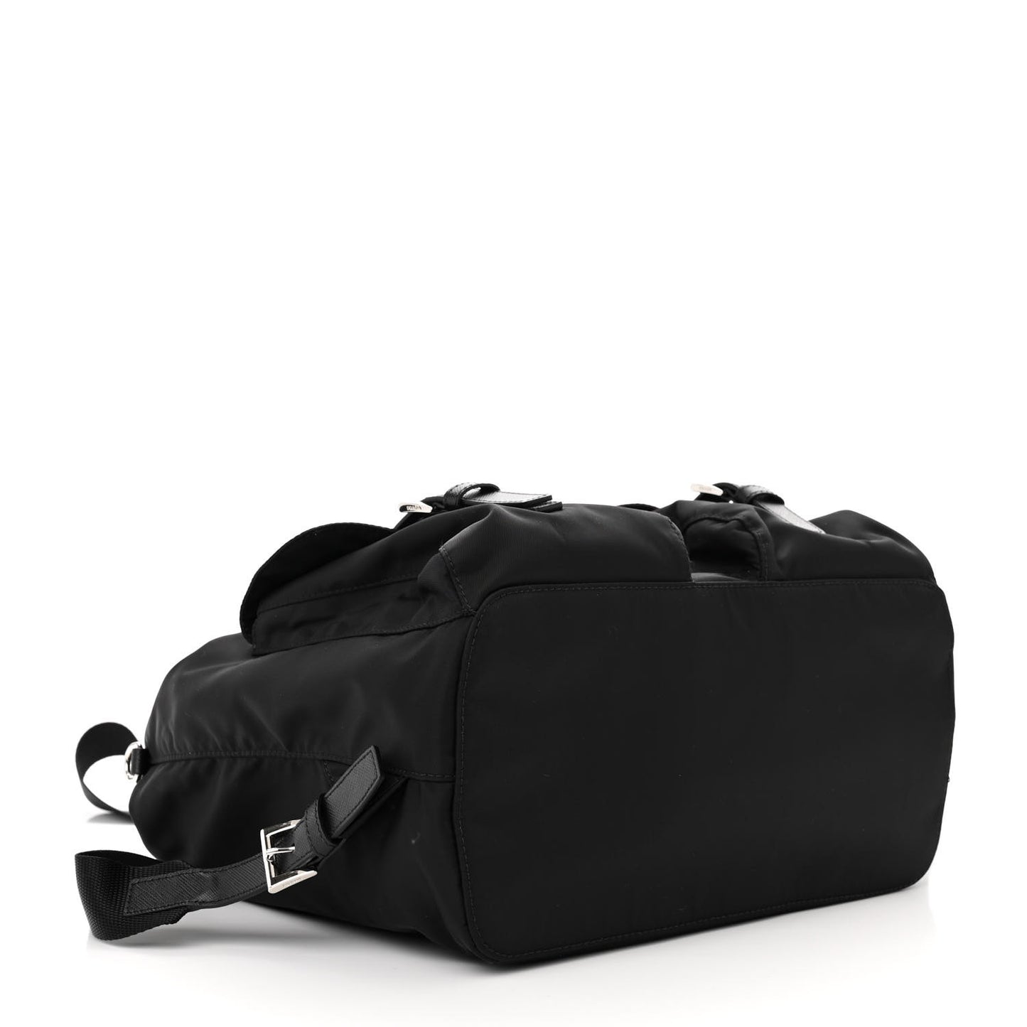 Re-Nylon Saffiano Medium Backpack Black