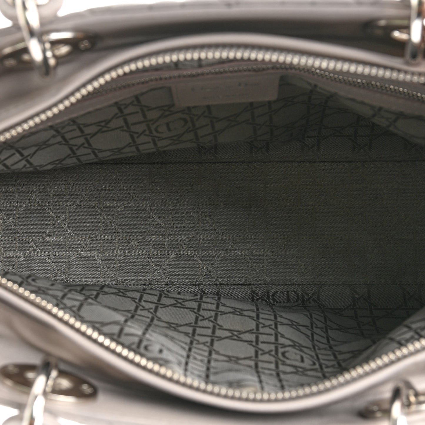 Lambskin Cannage Large Lady Dior Light Grey