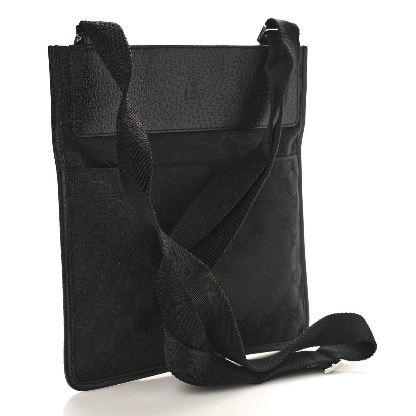 GG Monogram Messenger Crossbody Bag Black