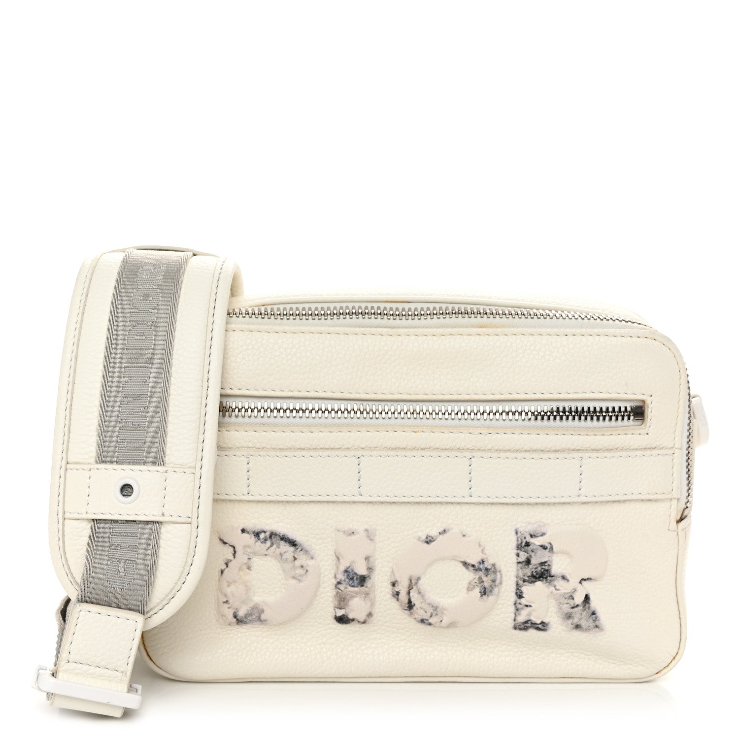 Christian Dior X DANIEL ARSHAM Grained Calfskin Safari Messenger Bag White 1 of 15