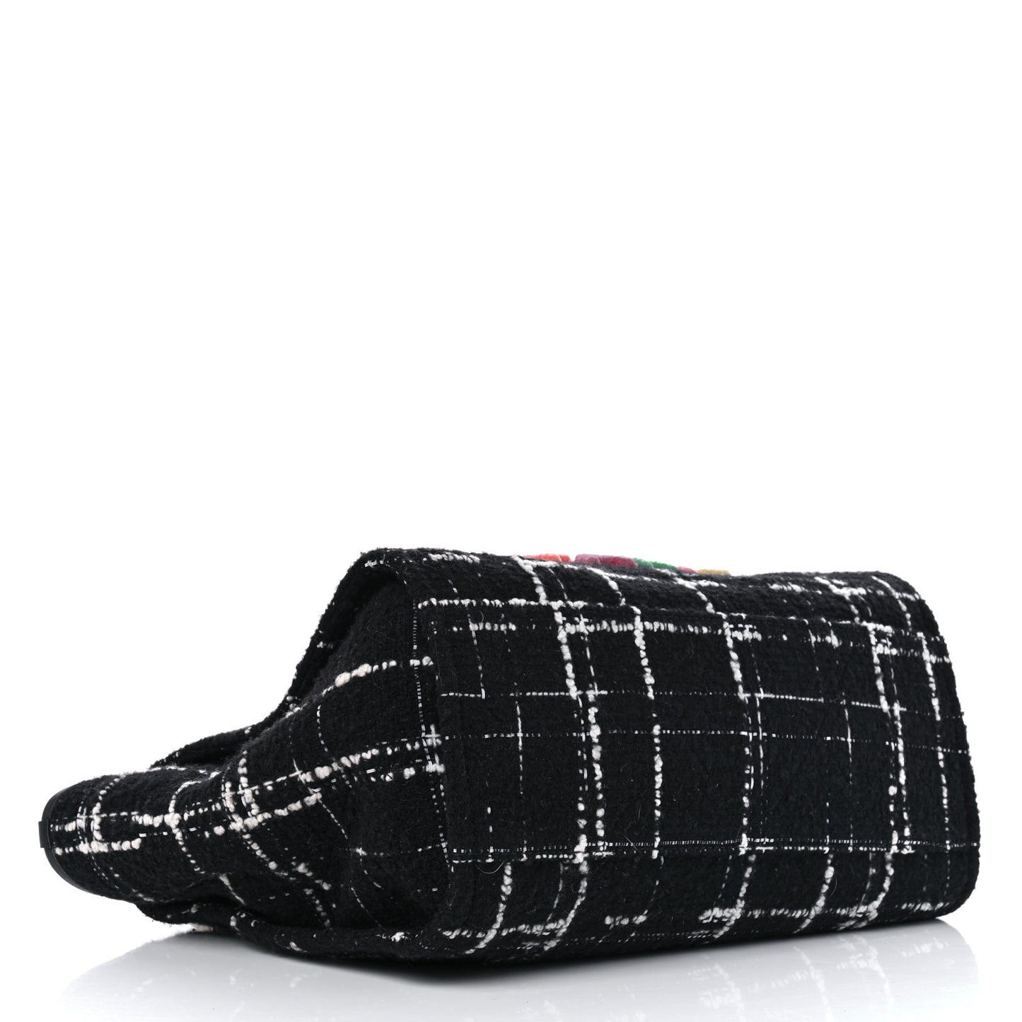 Tweed Medium Deauville Tote Black White Multicolor