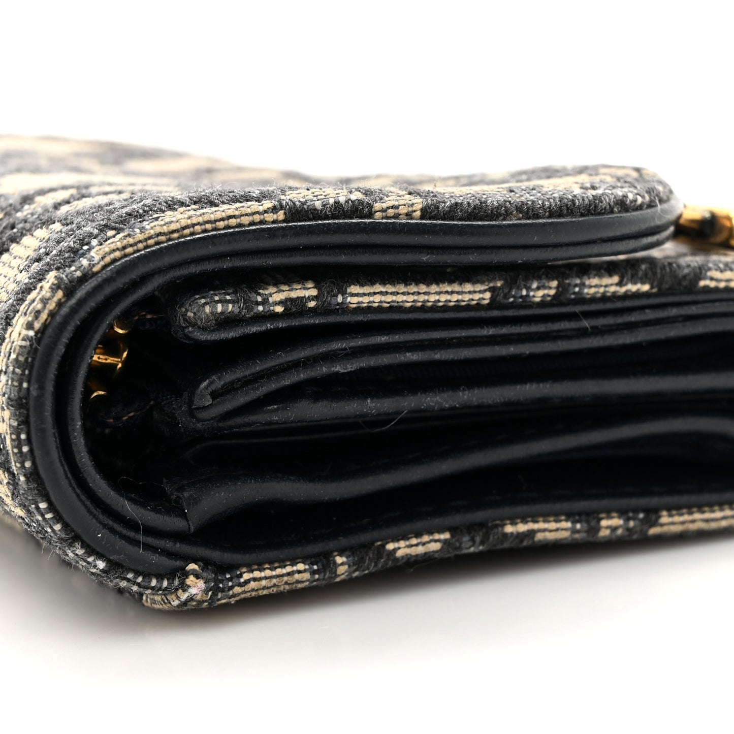 Oblique Saddle Lotus Wallet Blue