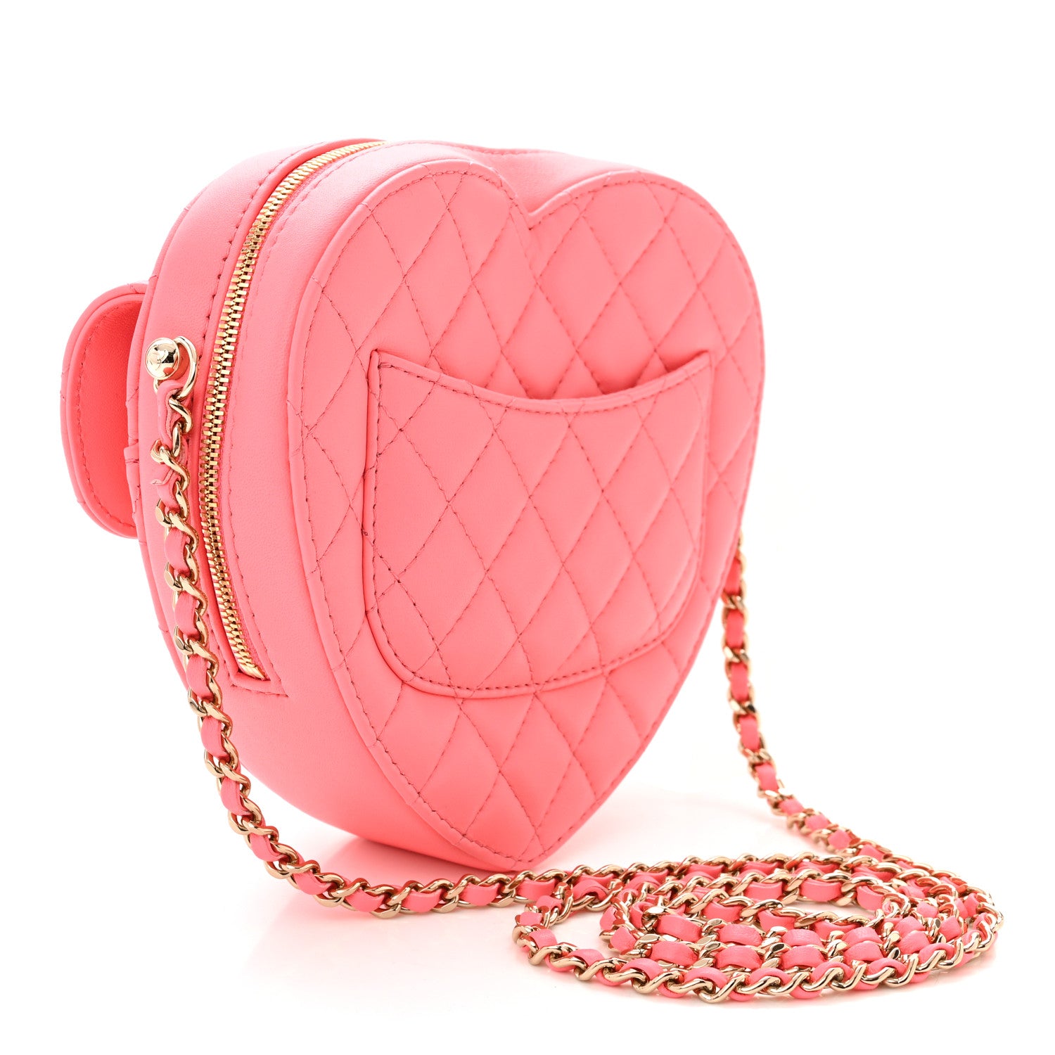 Chanel Lambskin Quilted CC In Love Heart Bag Pink 3 of 11