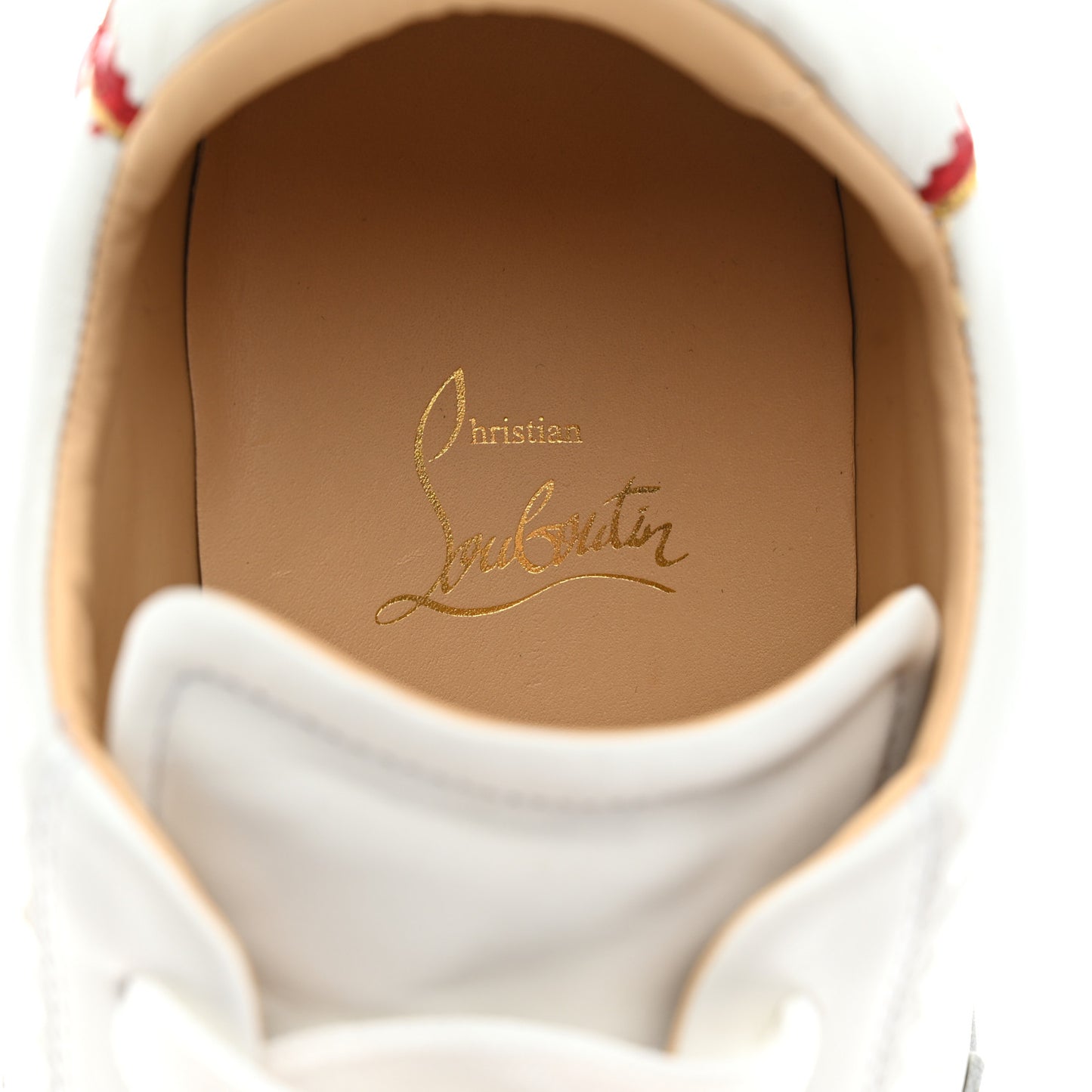 Calfskin Rubber Neoprene Nappa Mens Loubishark Sneakers 41 White