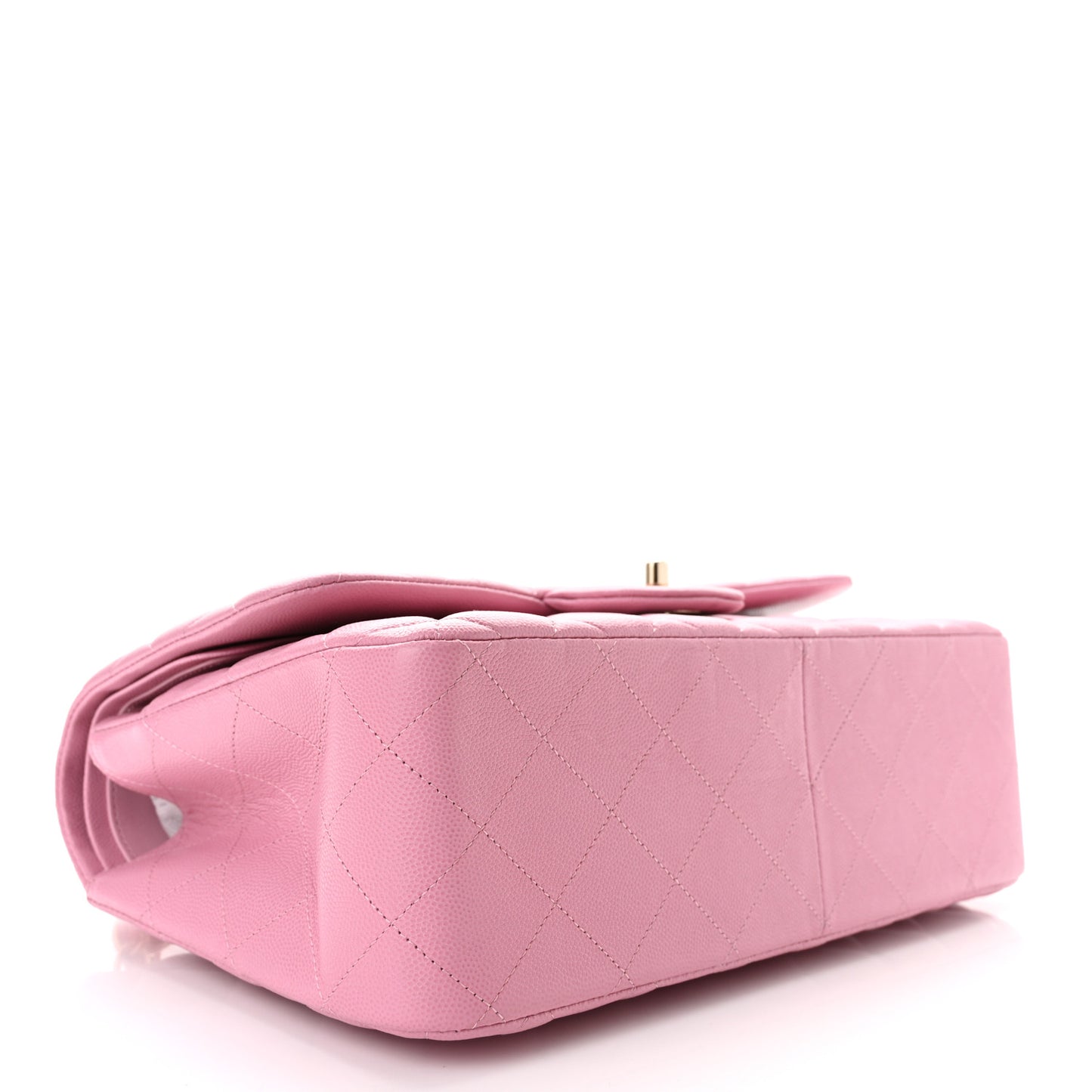Caviar Quilted Jumbo Double Flap Pink