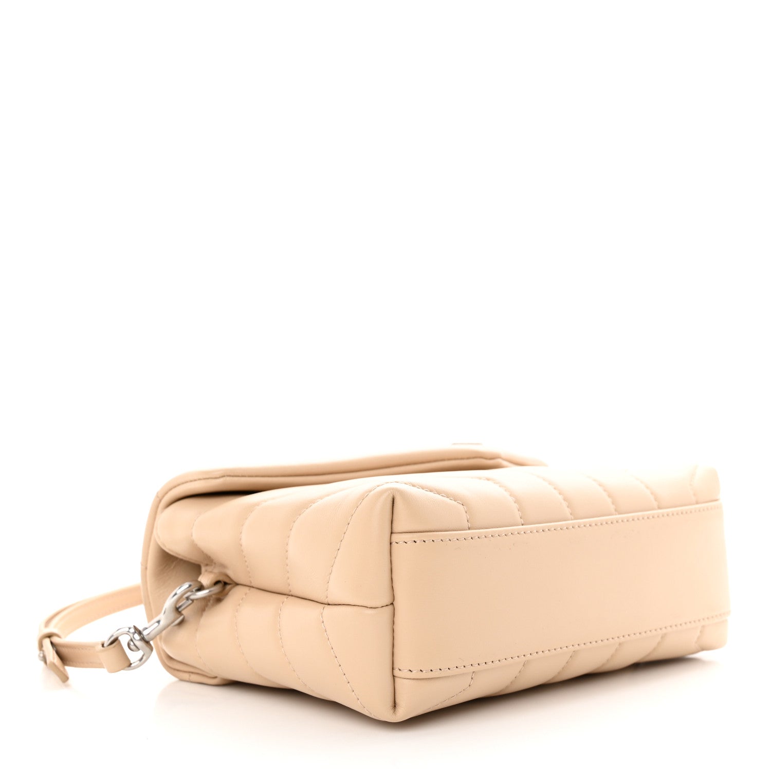 Saint Laurent Calfskin Y Quilted Monogram Toy Loulou Crossbody Bag Nude Powder 2 of 13