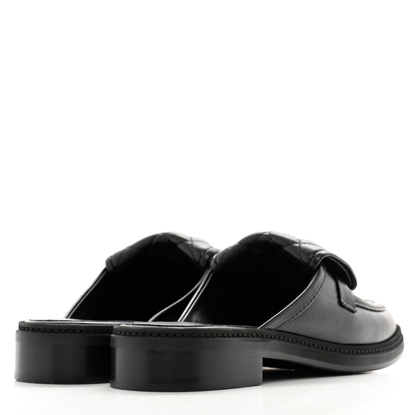 Lambskin Quilted CC Turnlock Mules 40 Black