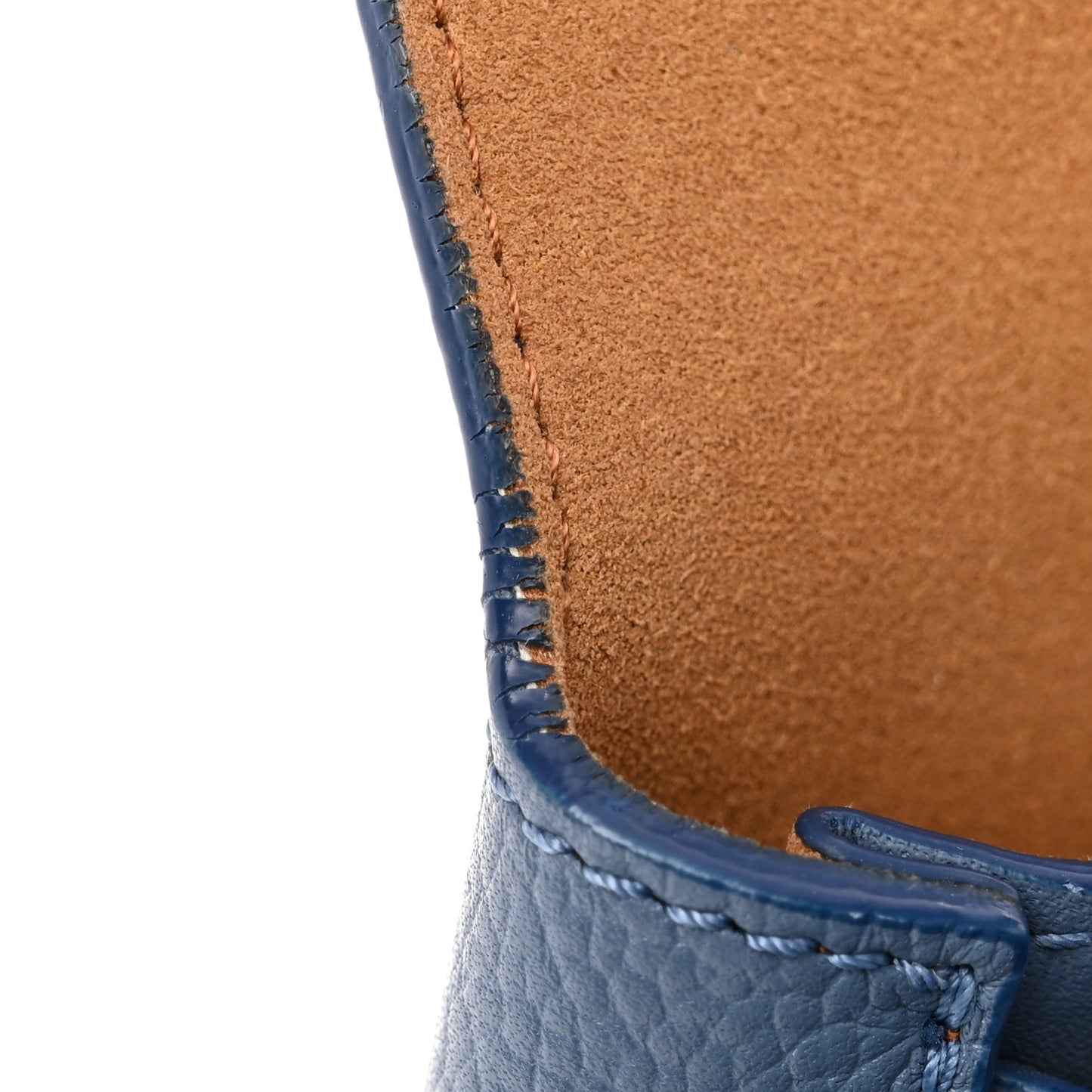Grained Calfskin Studded Mini Milla Tote Luft Blue