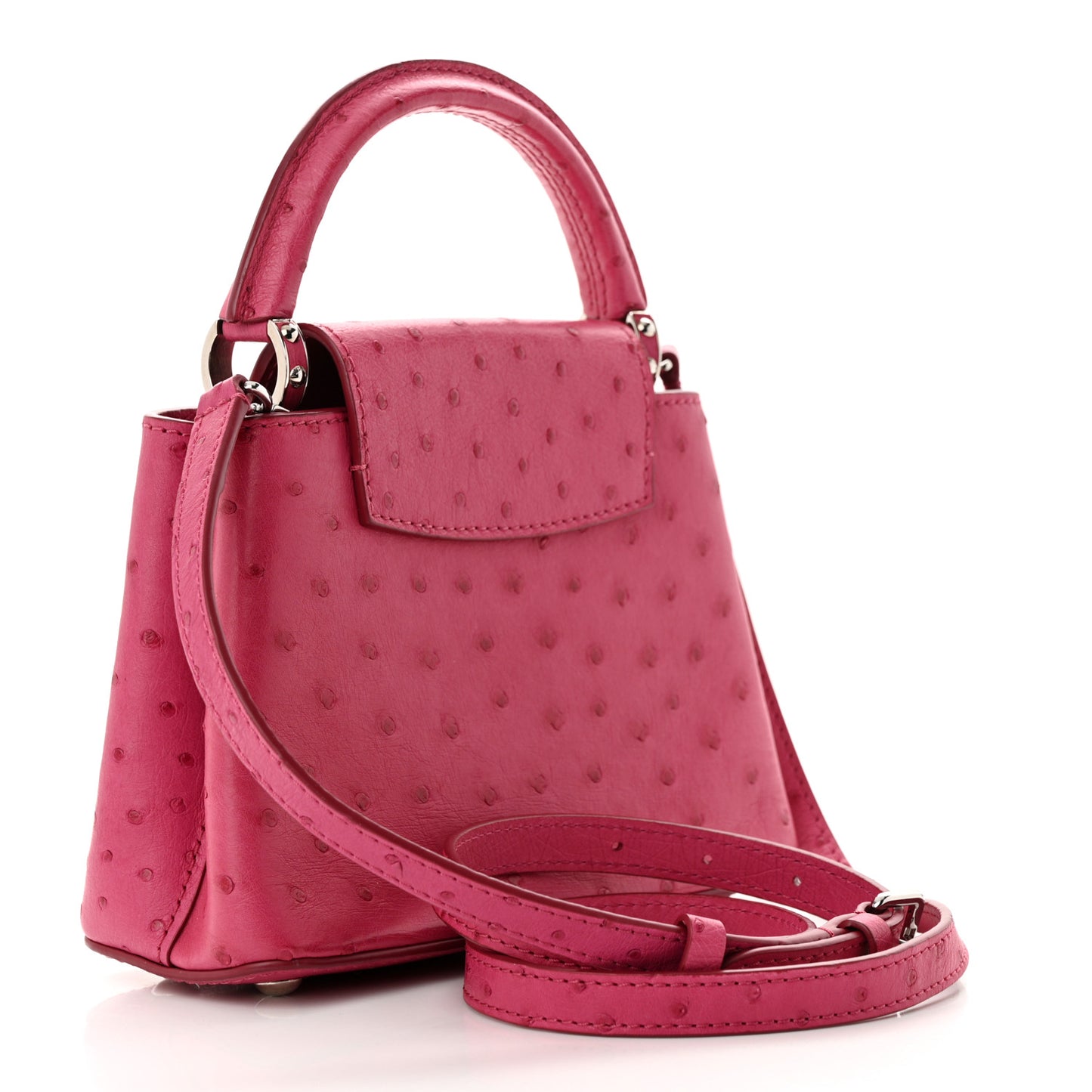 Ostrich Capucines Mini Fuchsia