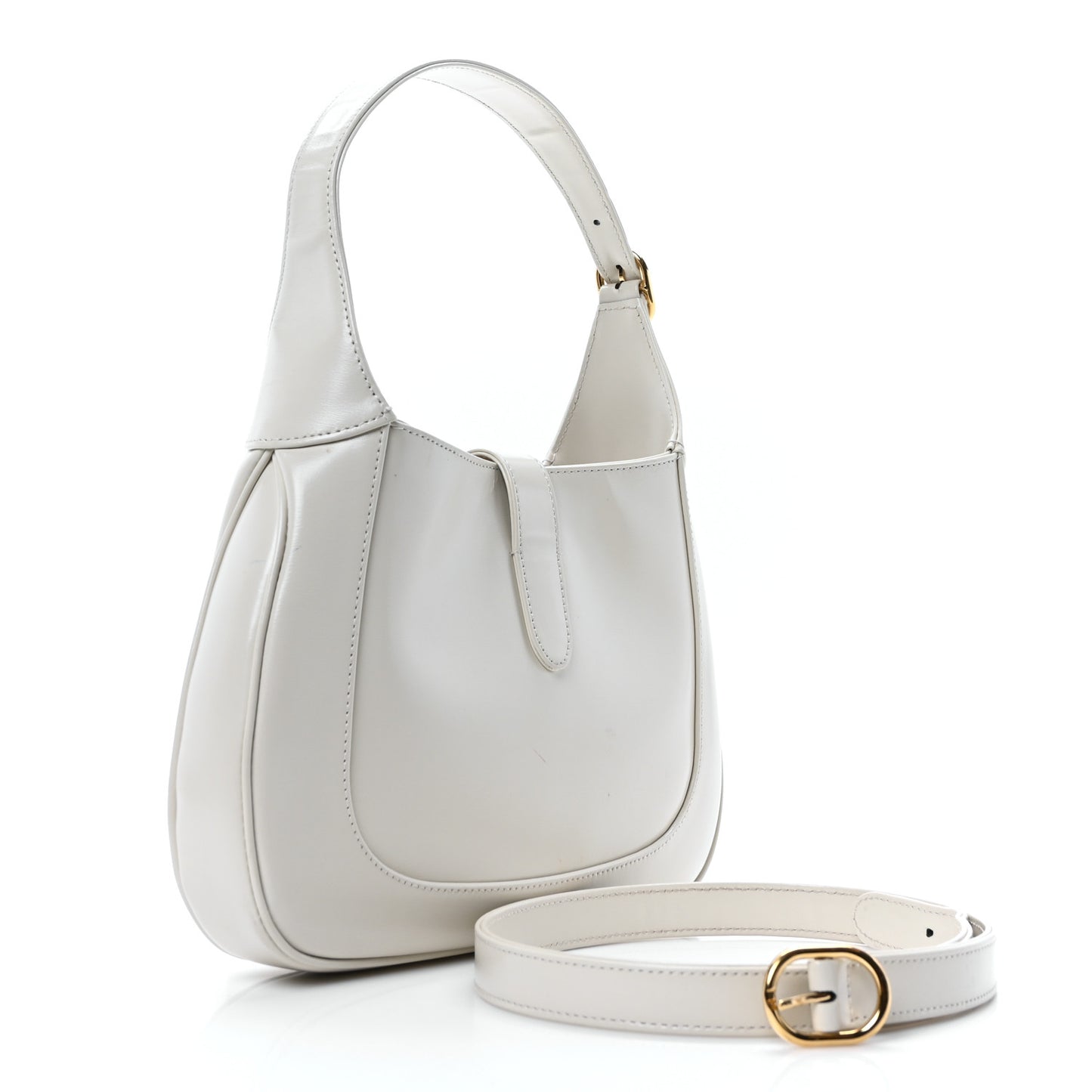 Boarded Dyana Lux Calfskin Small Jackie 1961 Hobo Mystic White