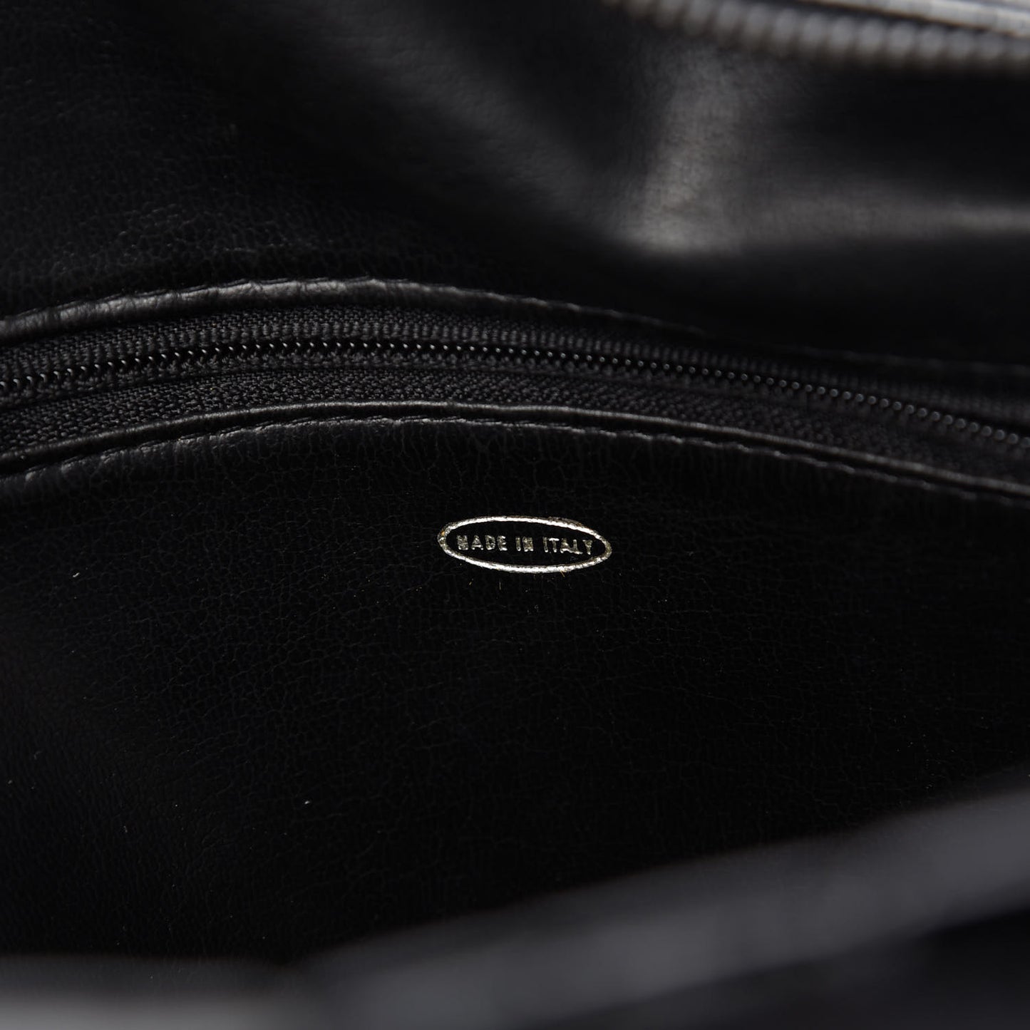 Patent Quilted Shoulder Bag Black