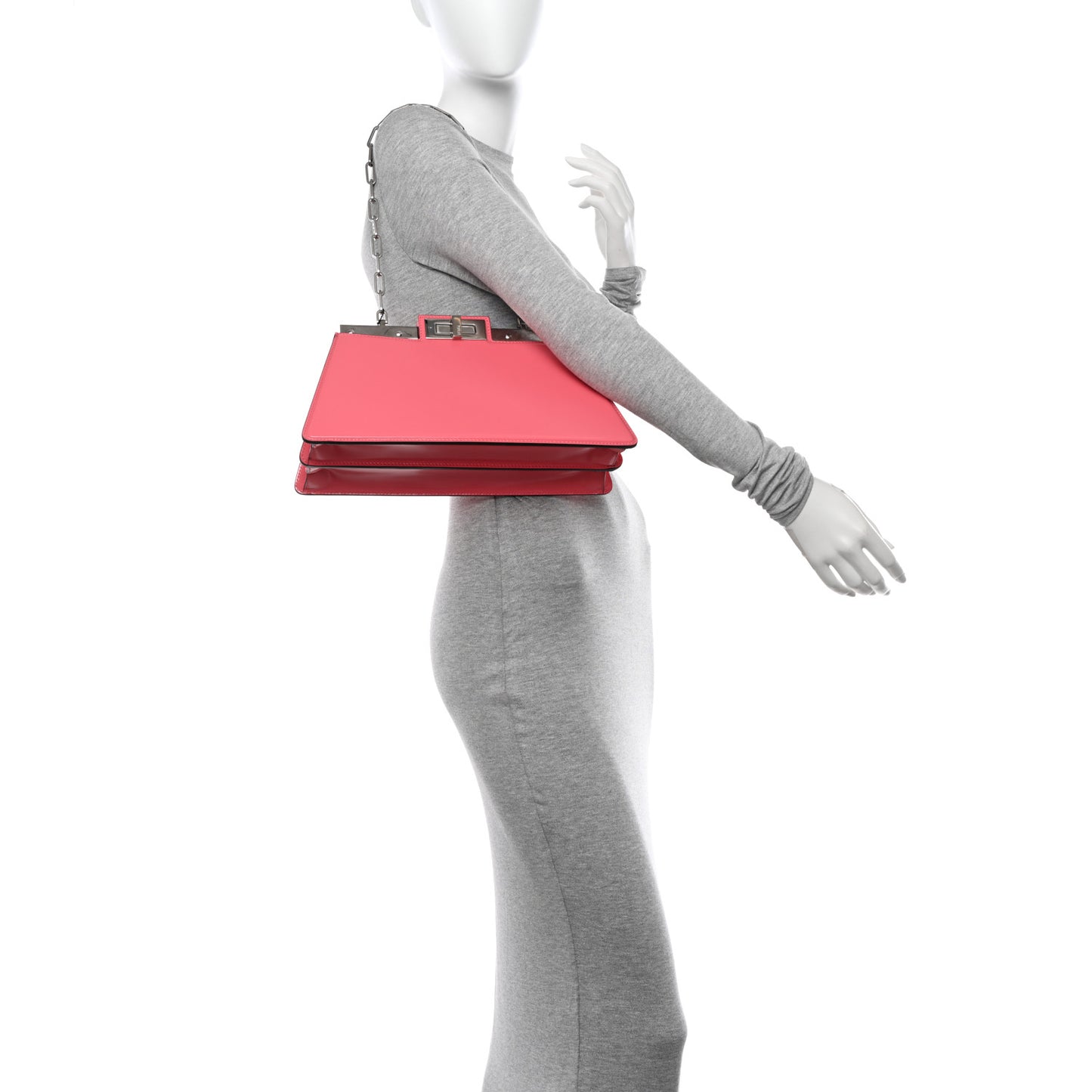 Patent Peekaboo Cut Pink Dalia