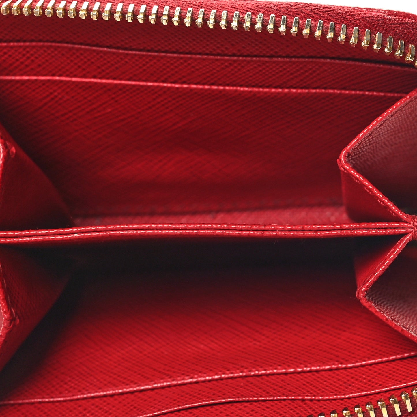 Saffiano Metal Zip Coin Purse Fuoco