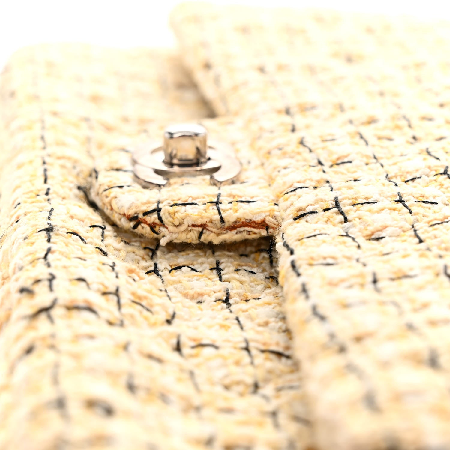 Chanel Tweed Quilted Medium Double Flap Beige Multicolor 13 of 13