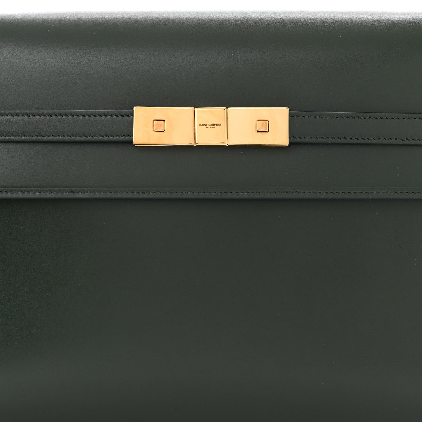 Smooth Calfskin Medium Manhattan Shoulder Bag Dark Green