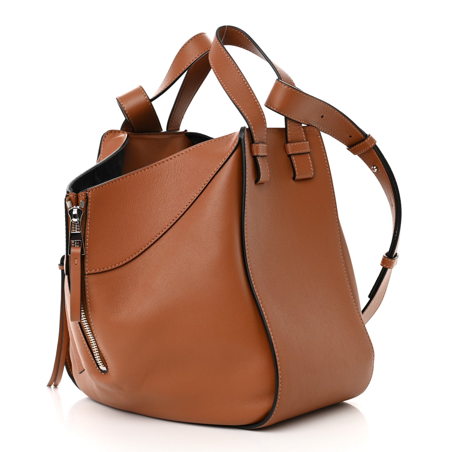 Calfskin Small Hammock Shoulder Bag Tan