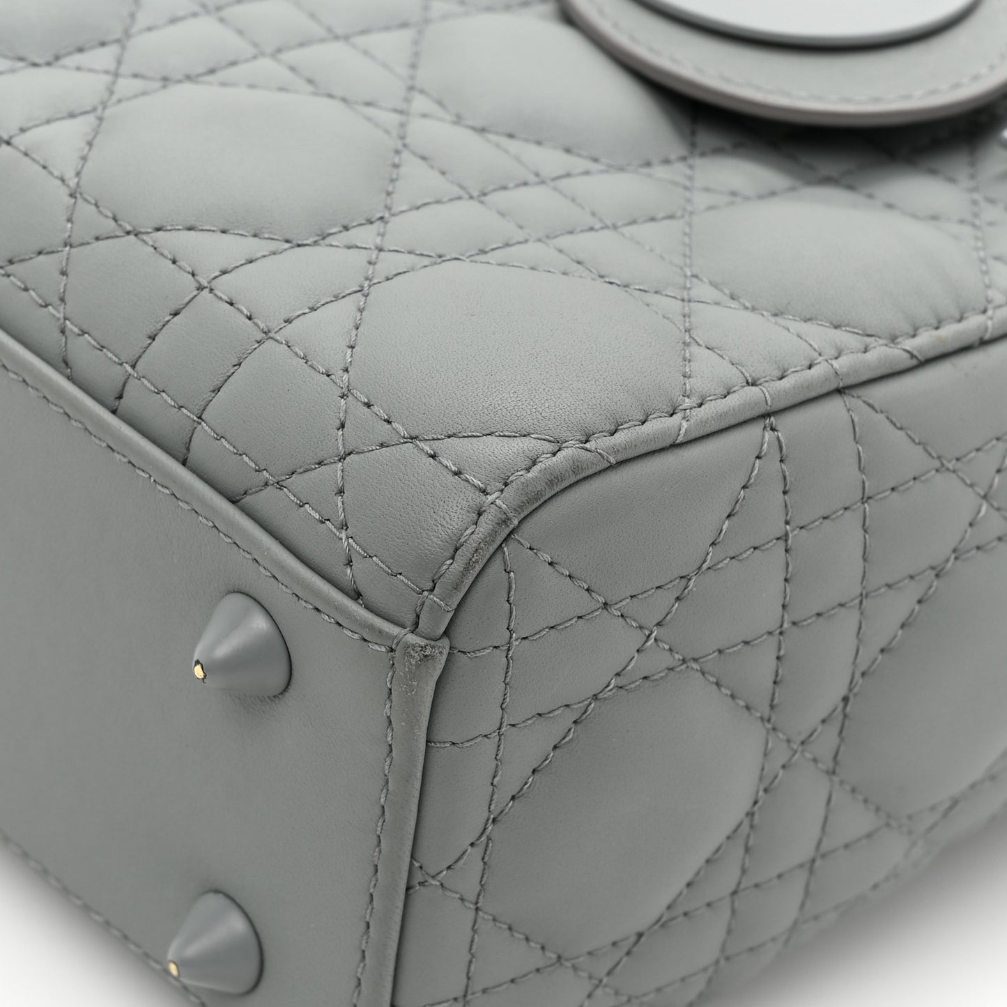 Ultra Matte Calfskin Cannage Small My ABCDior Lady Dior Gray