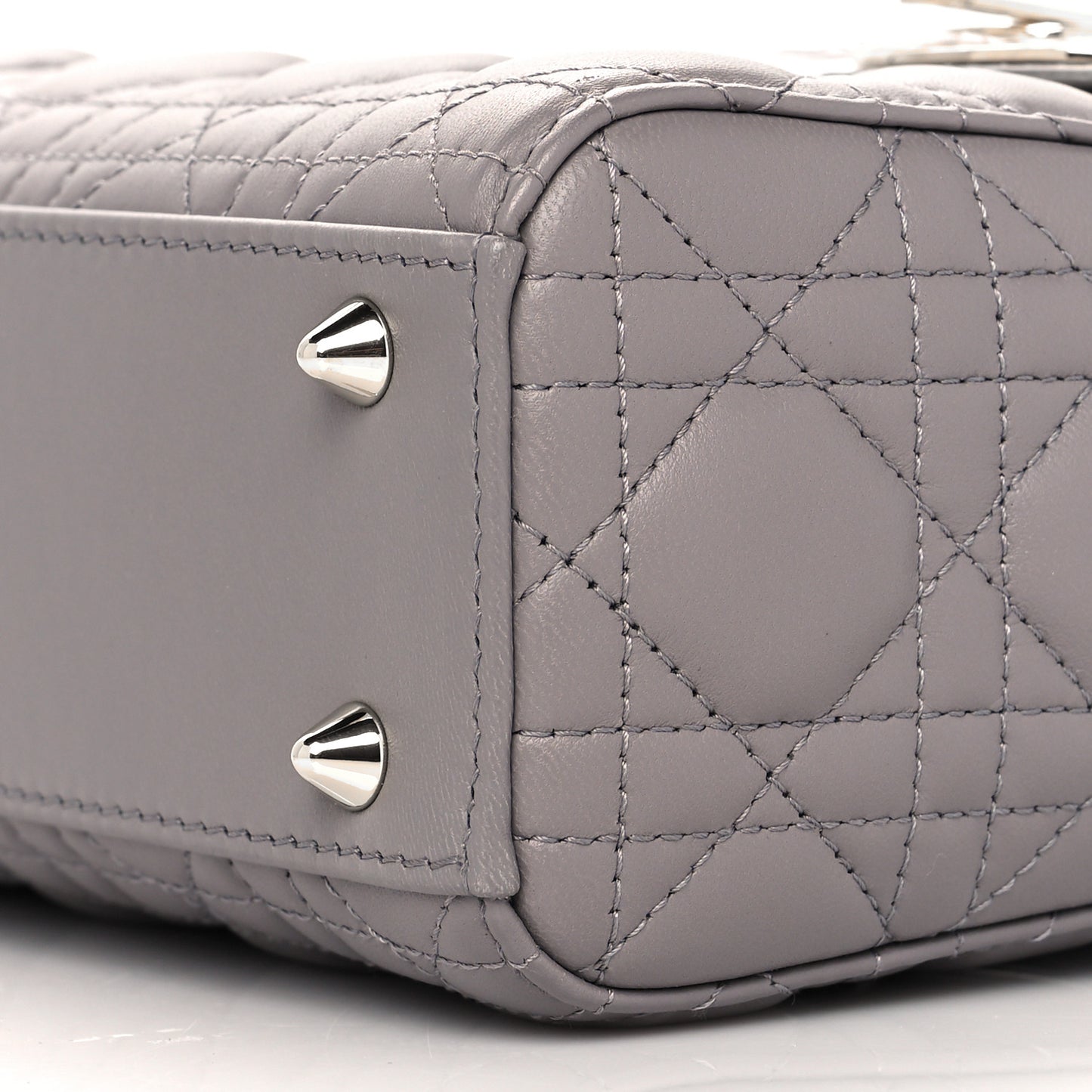 Lambskin Cannage Small My ABCDior Lady Dior Grey