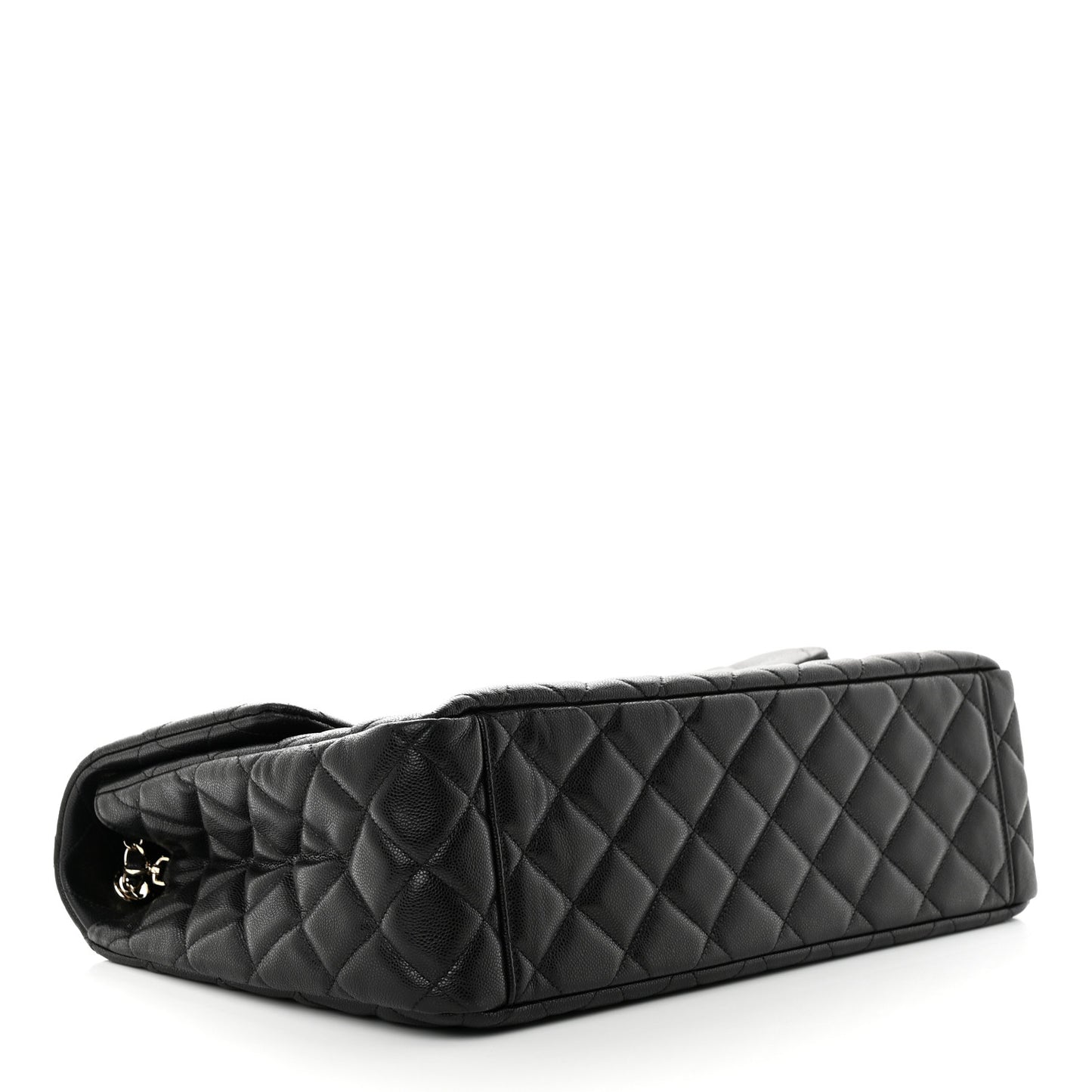 Caviar Quilted XXL Travel Flap Bag Black