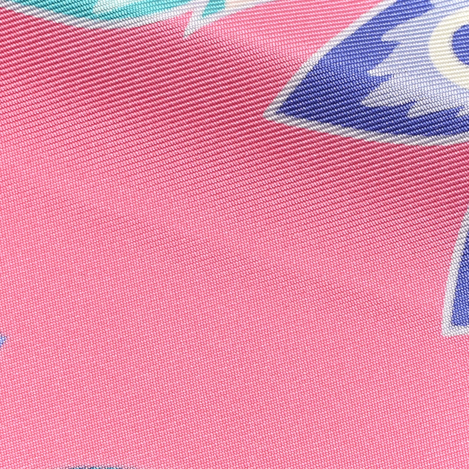 Hermes Silk Twill Duo Cosmique Scarf 90 Rose Pale Bleu Orange 7 of 8