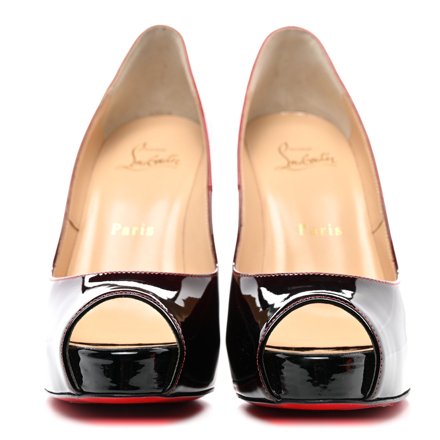 Patent Degrade New Very Prive 120 Pumps 36 Black Red