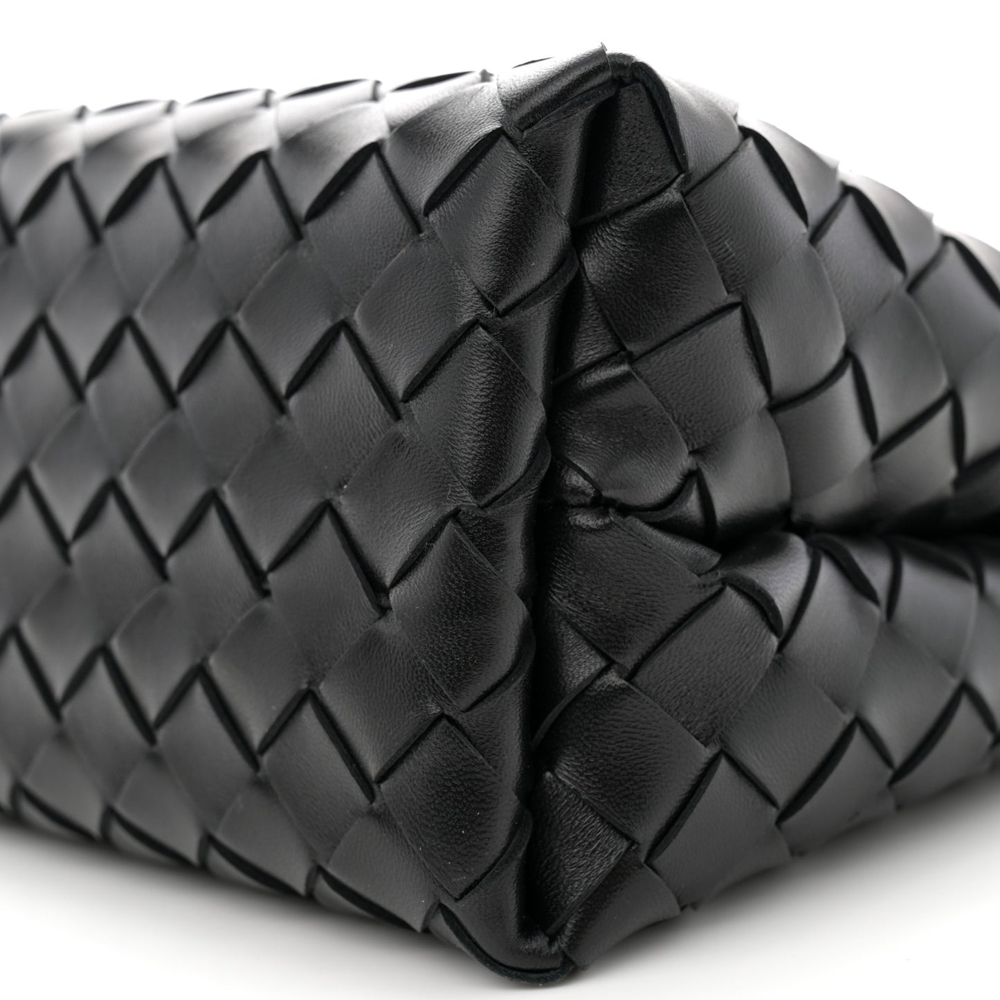 Nappa Intrecciato Small Andiamo With Chain Shoulder Bag Black