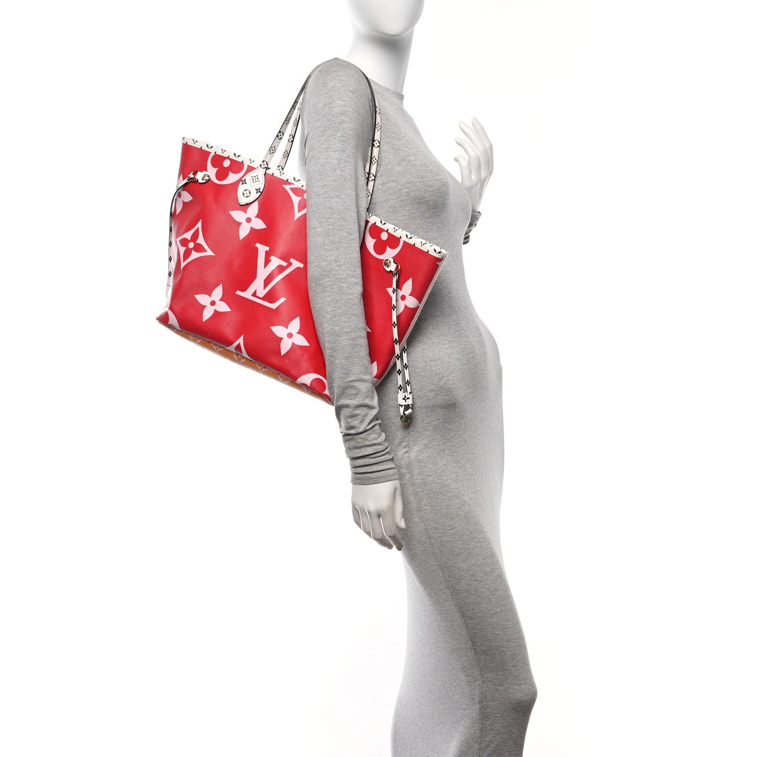 Louis Vuitton Monogram Giant Neverfull MM Rouge 2 of 10